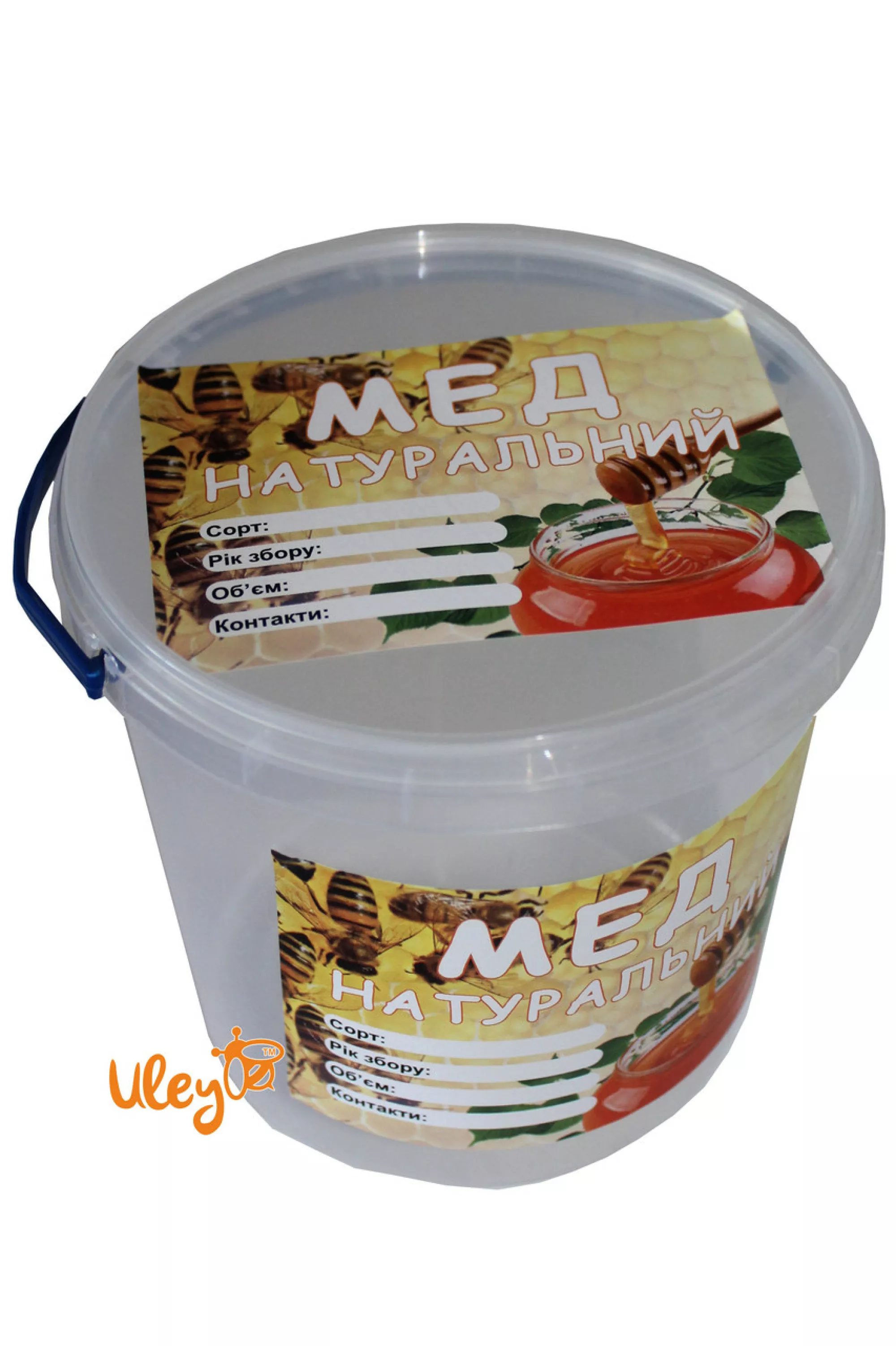 Етикетка «Мед натуральний», прямокутна 7х10 см (самоклейка) — 1шт.