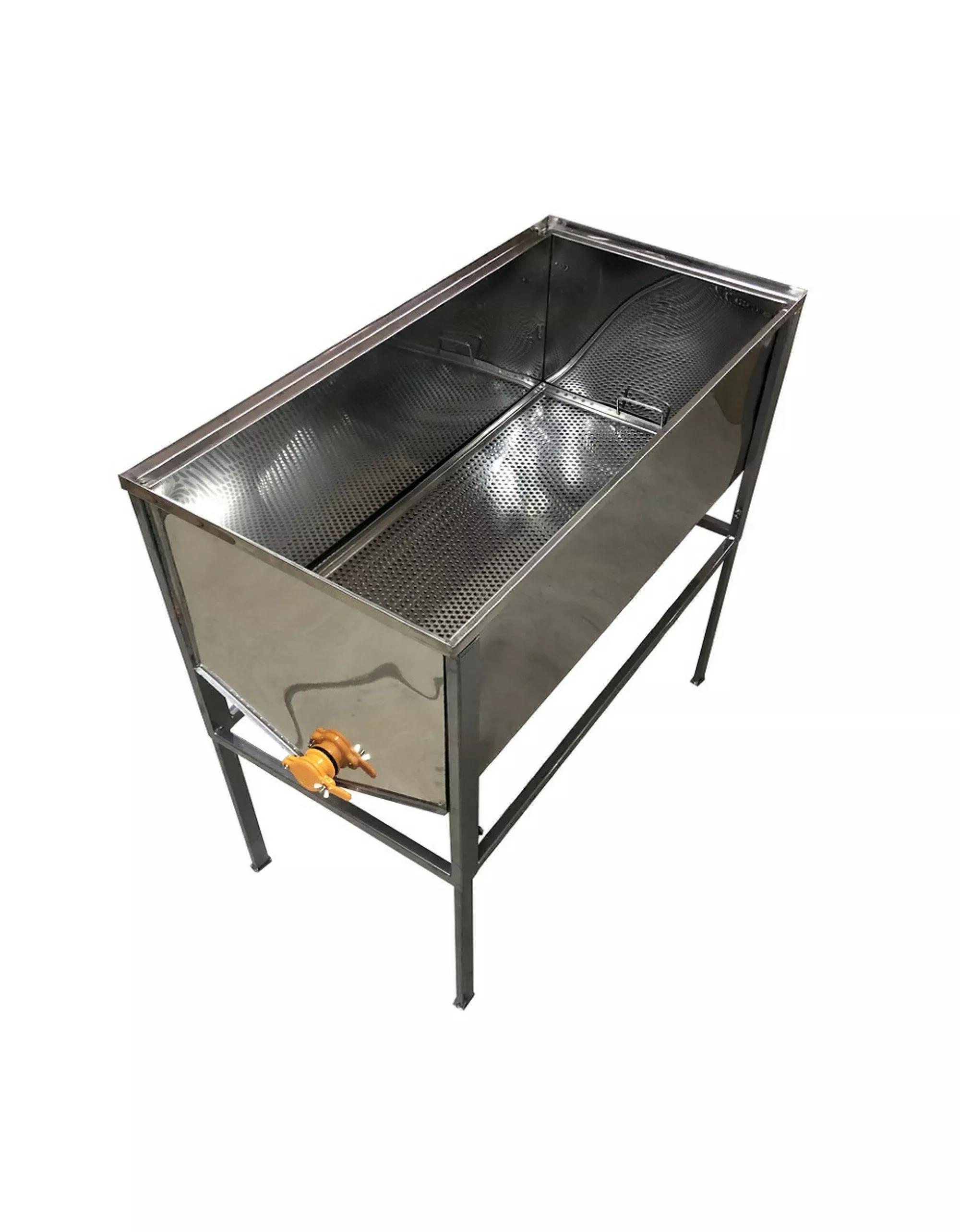 Стіл для розпечатування сот - 1 метр. FB плоский кошик - пластиковий кран