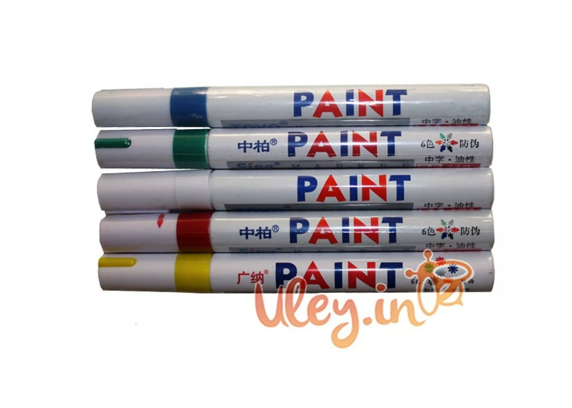 Набір маркерів 5 кольорів. Для мітки маток (білий, червоний, синій, зелений, жовтий)