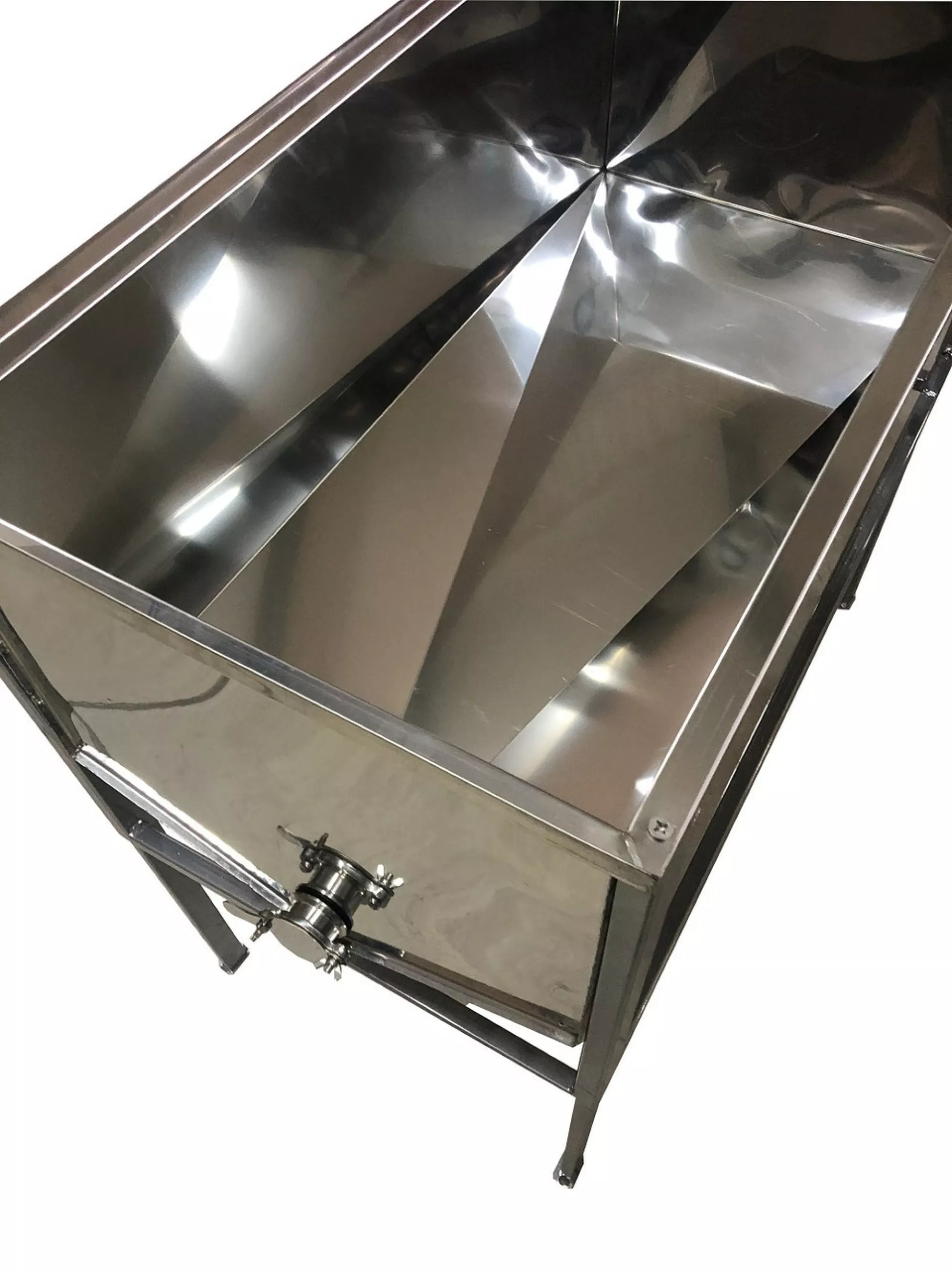 Стіл для розпечатування сот - 1 метр. FB плоский кошик - нержавіючий кран