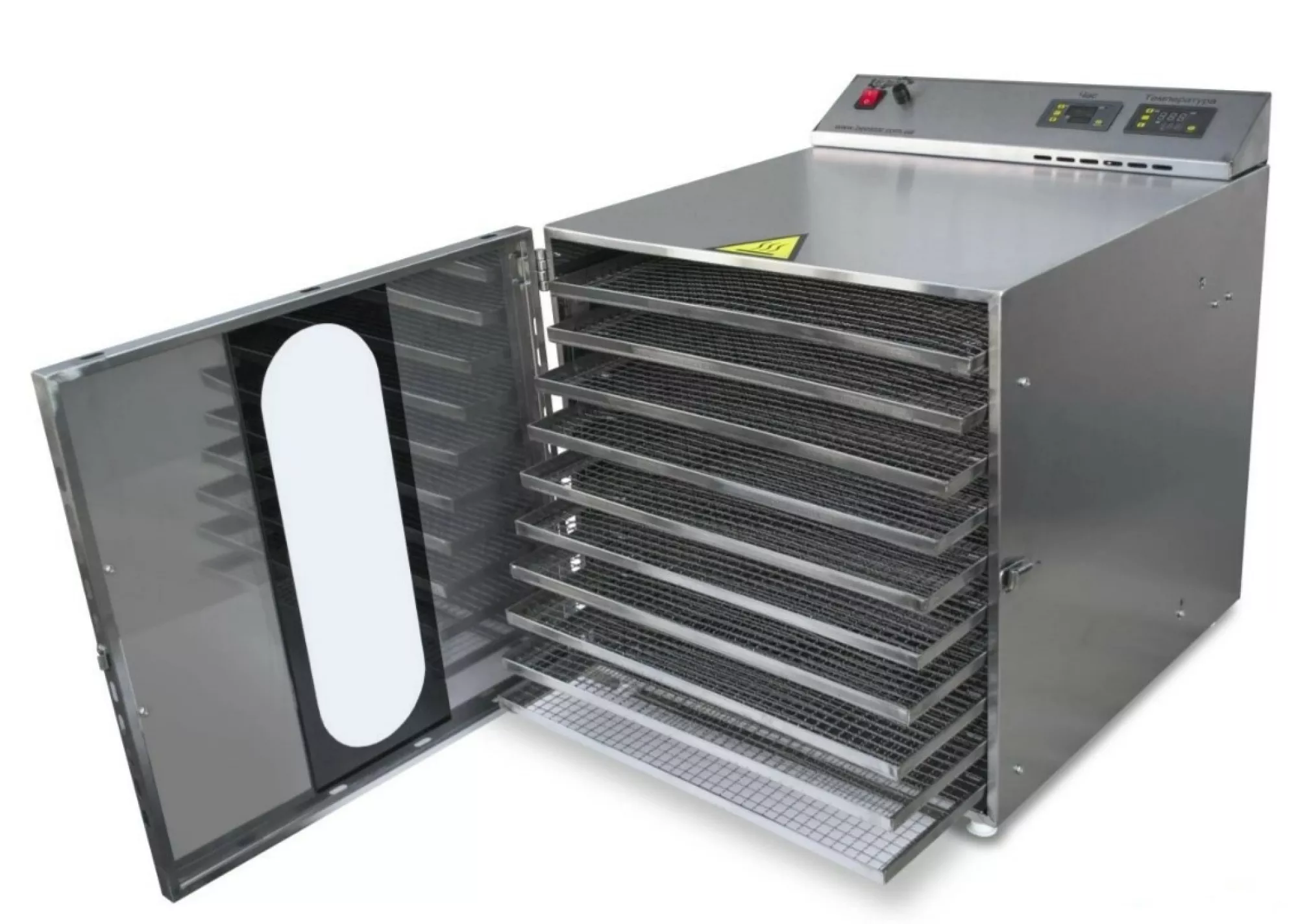 Лоток із харчової нержавіючої сталі з бортиками (360х450мм). Для сушильної шафи міні