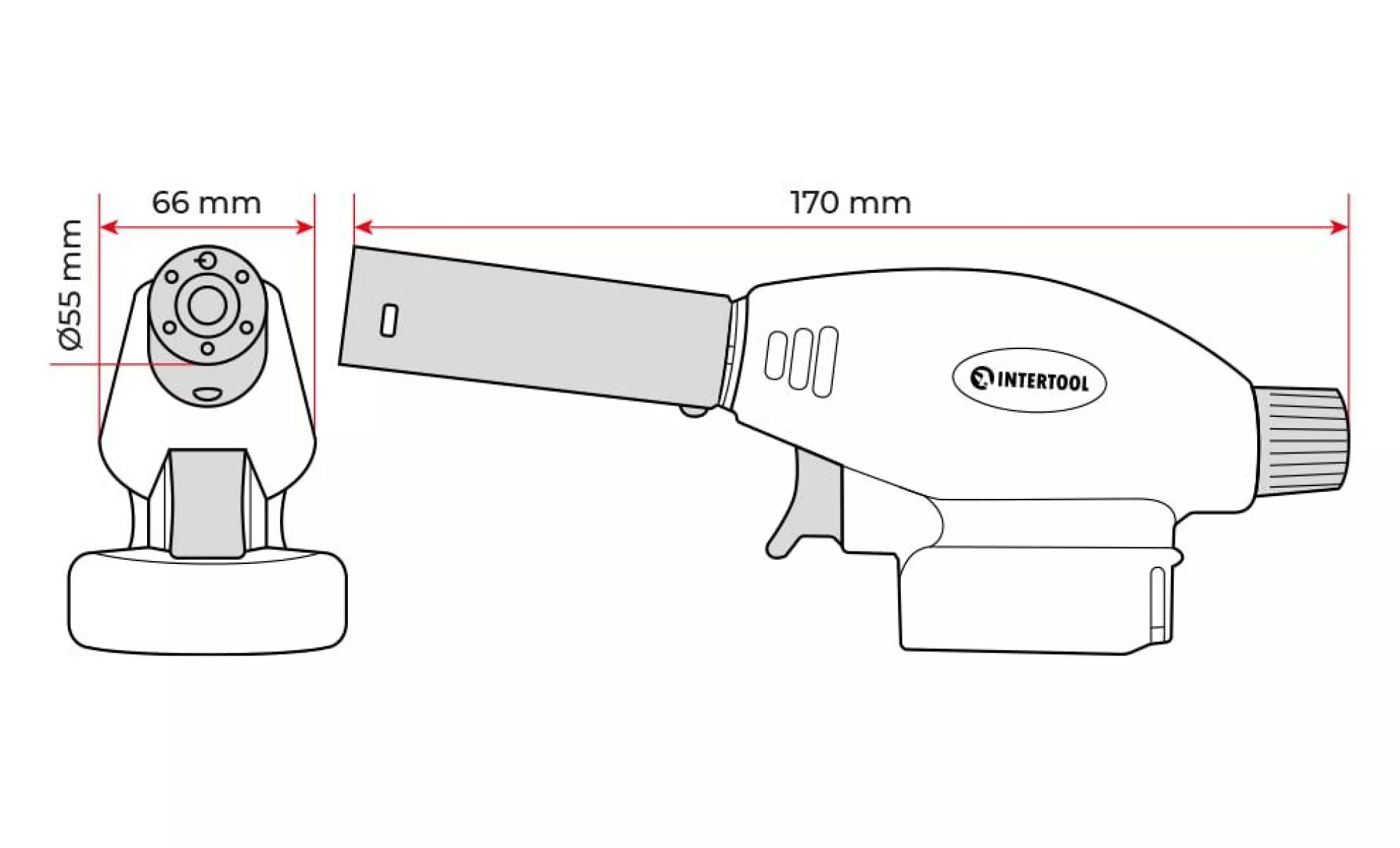 Пальник газовий INTERTOOL