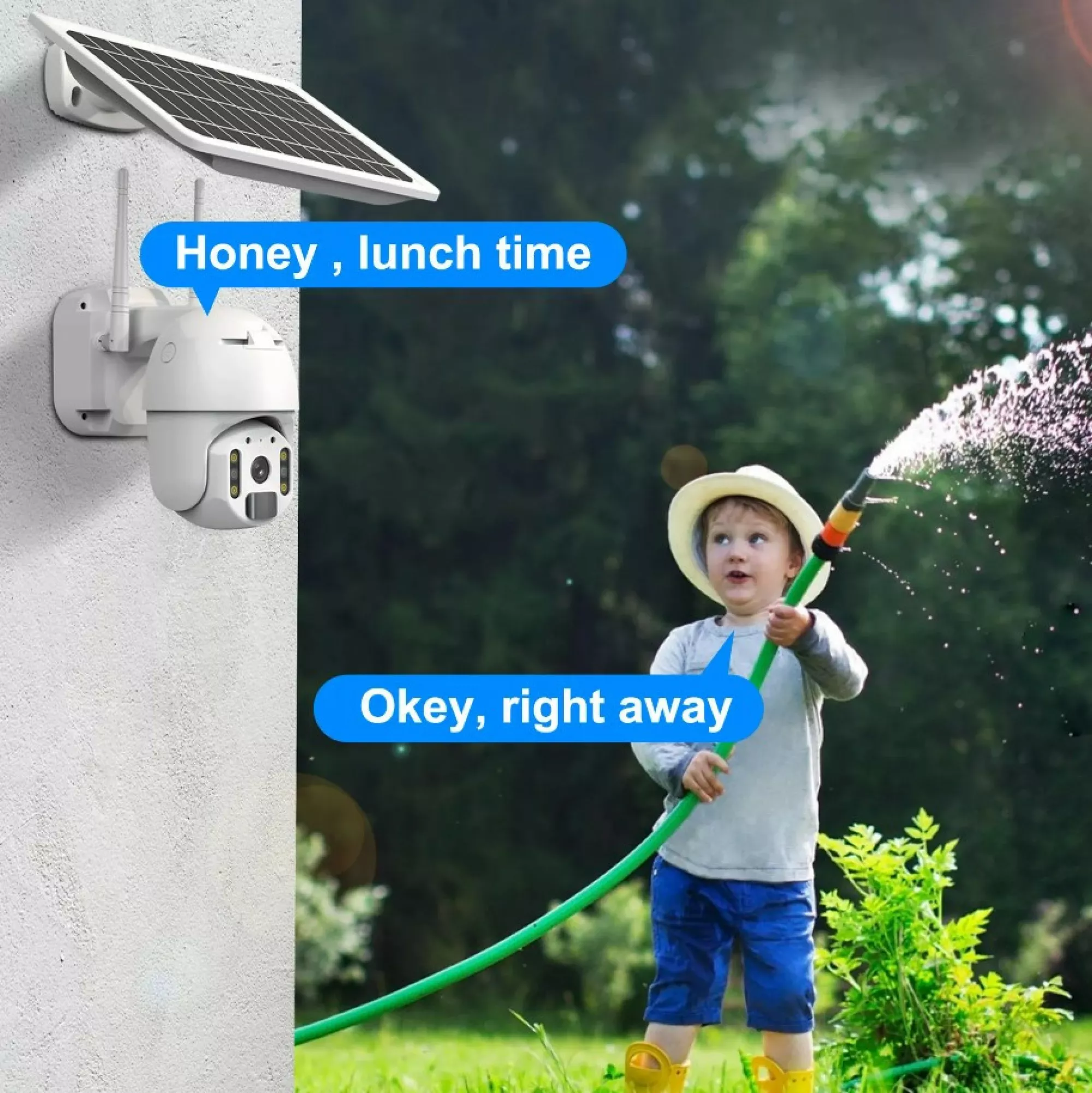 Вулична камера відеоспостереження WiFi + сонячна панель