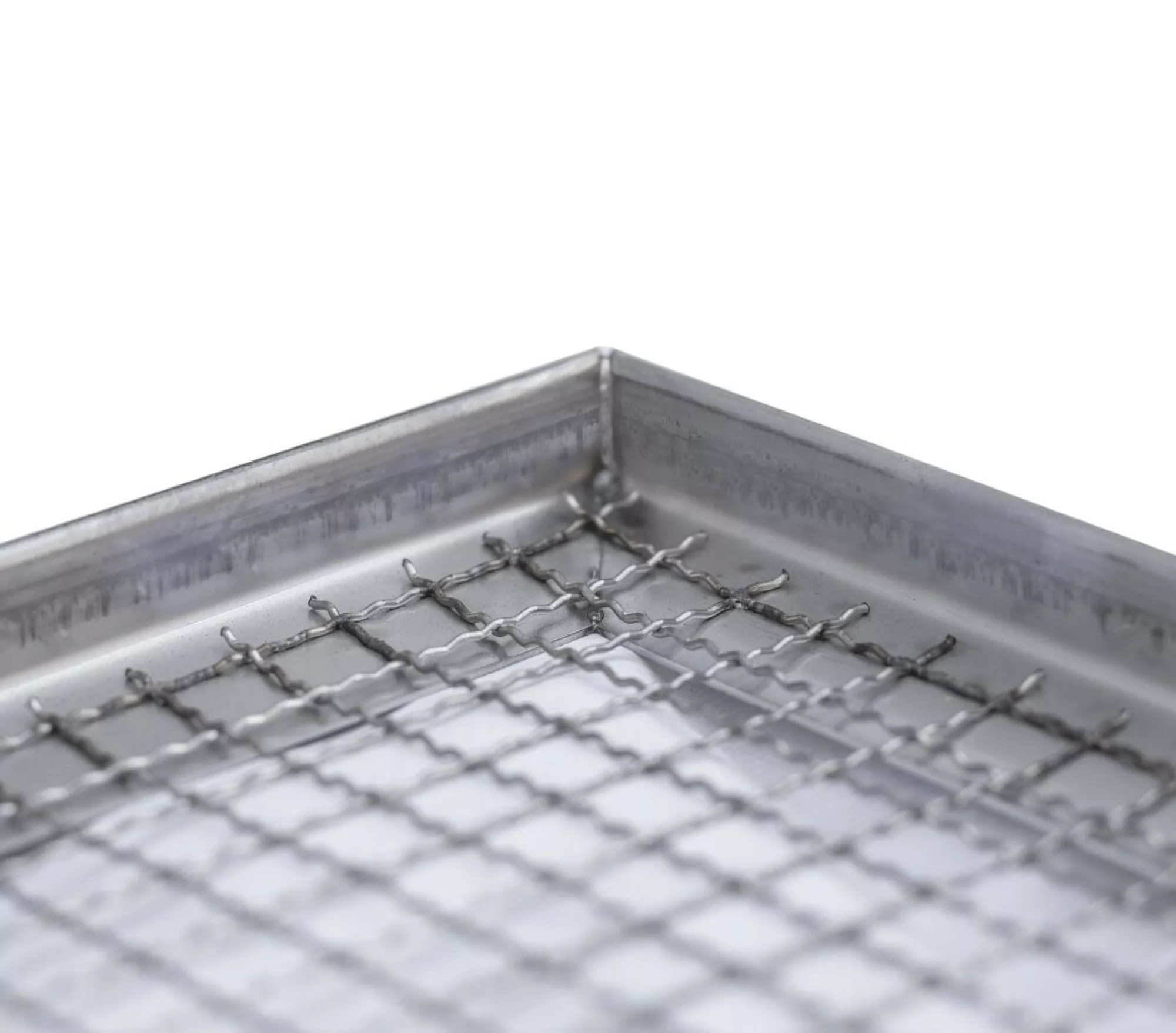 Лоток із харчової нержавіючої сталі з бортиками (500х500 мм).