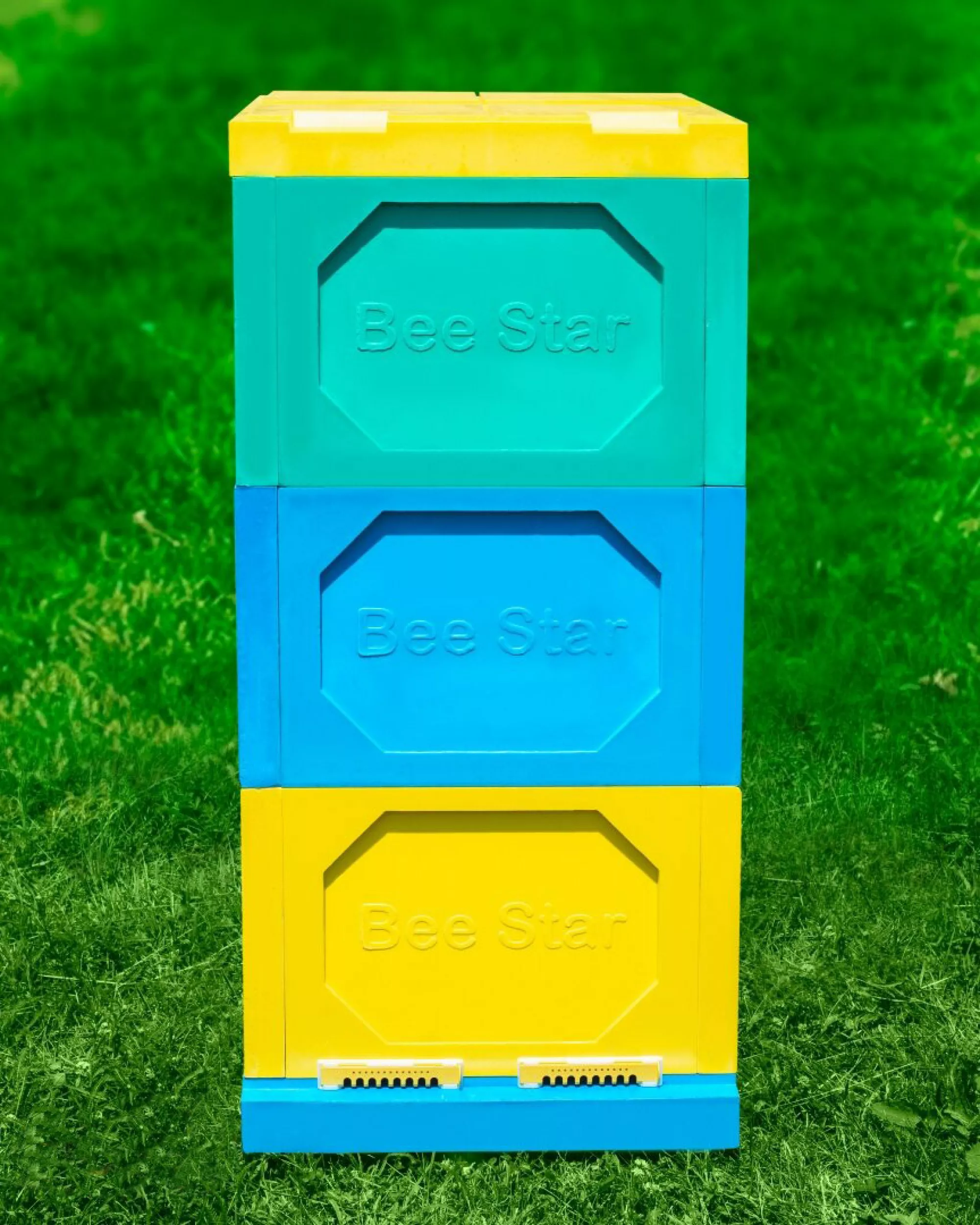 Вулик ППУ «BeeStar» (3 корпуси Дадан на 12 рамок) – кольоровий