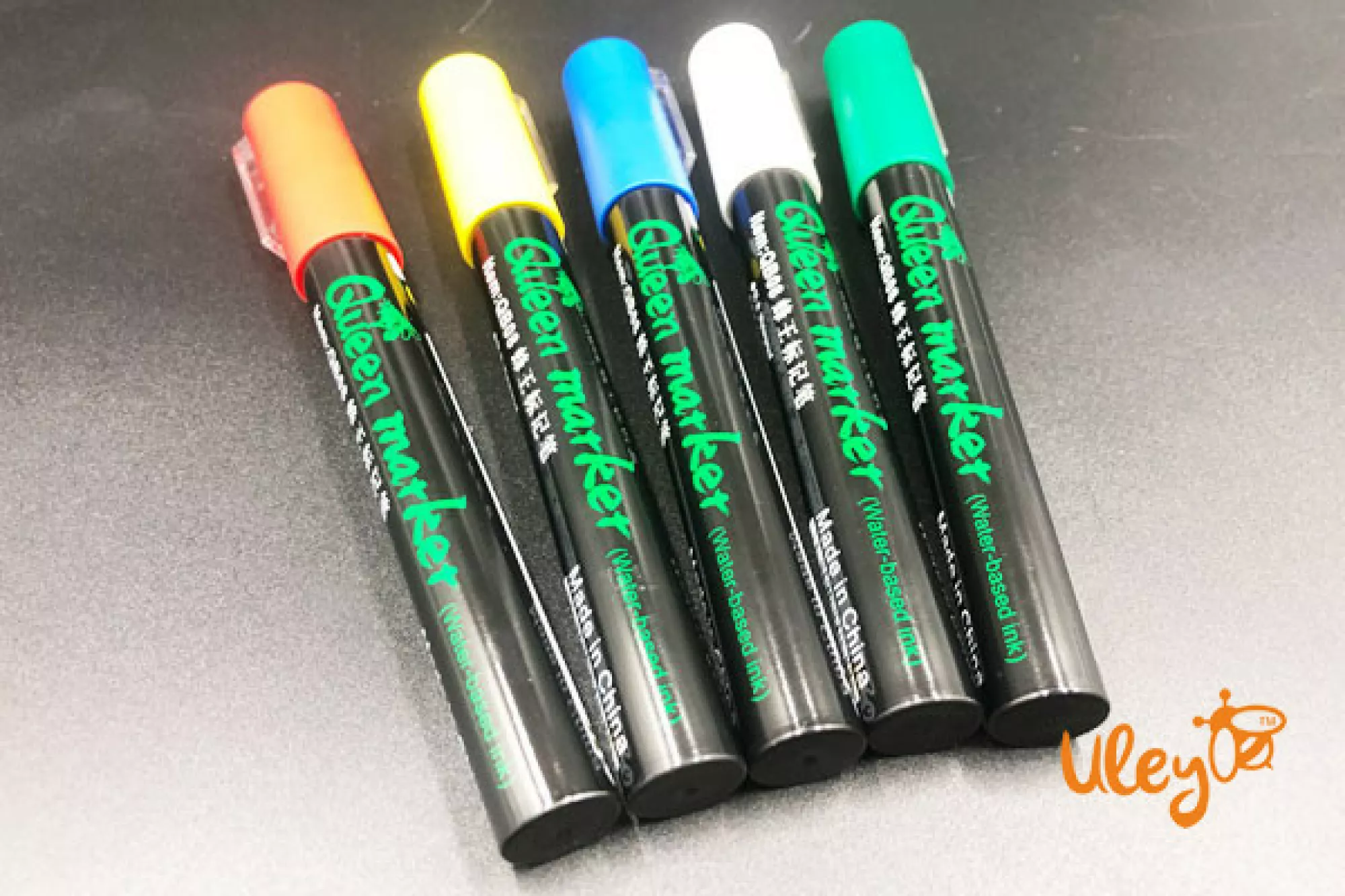 Набір Квін маркерів 5 кольорів. Для мітки маток (аналог Posca) (білий, червоний, синій, зелений, жовтий)