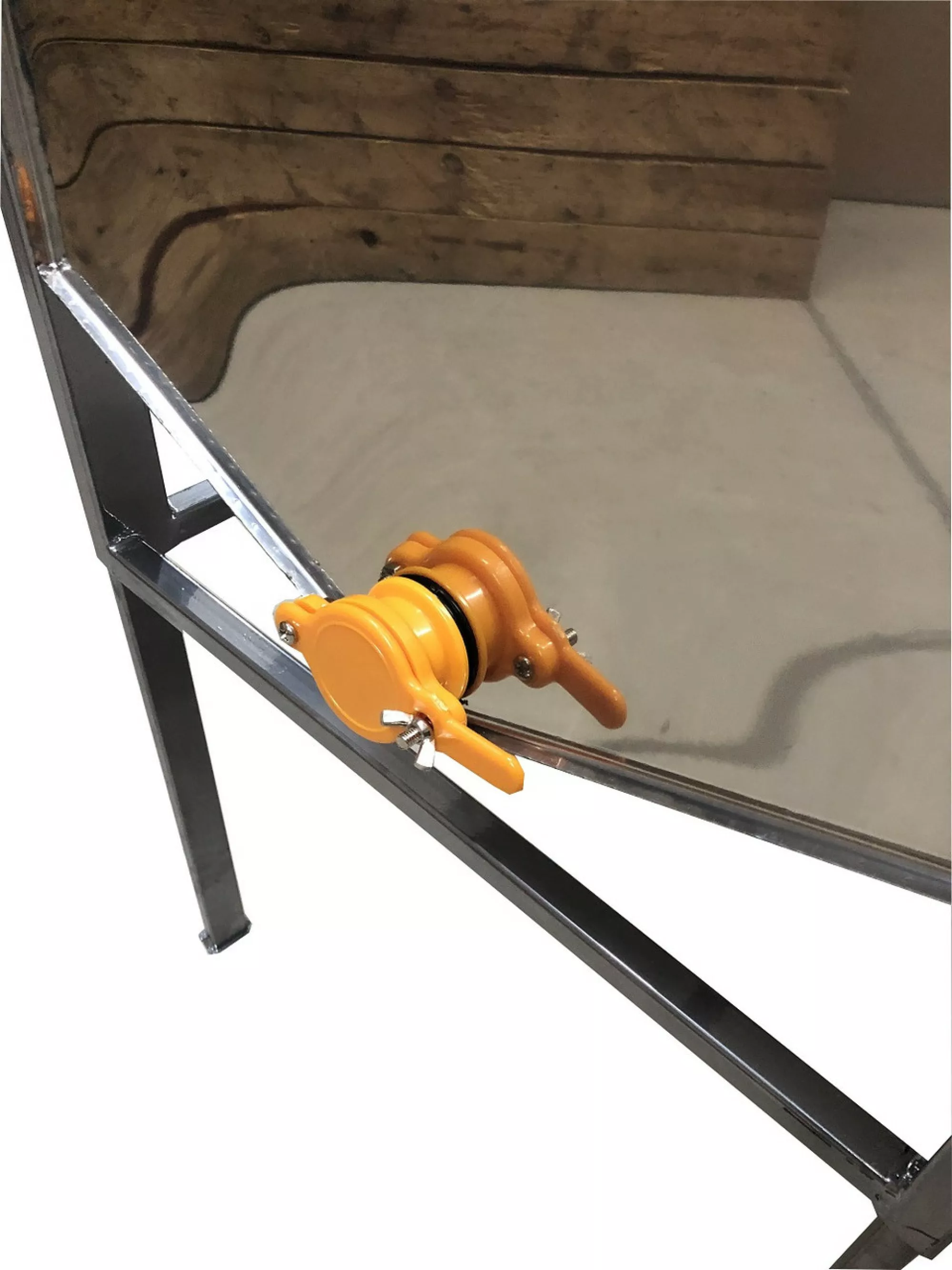 Стіл для розпечатування сот - 1 метр. FB плоский кошик - пластиковий кран