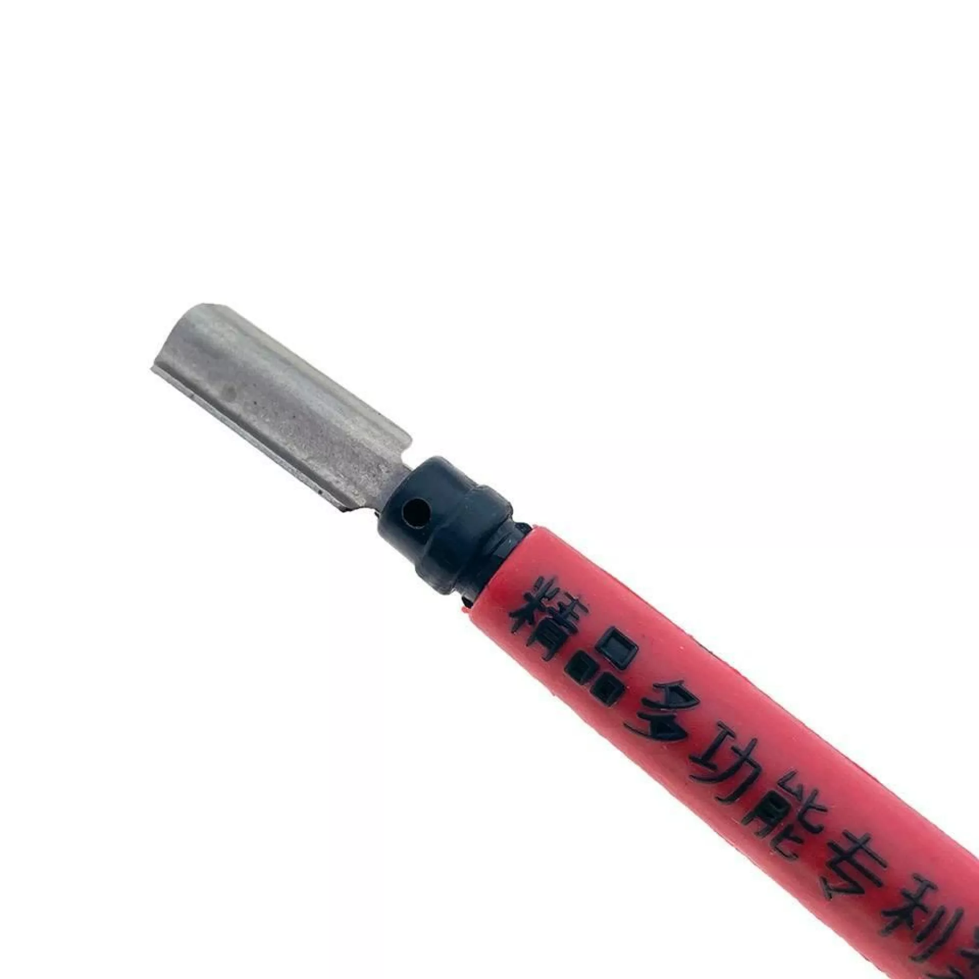 Шпатель для збору маточного молочка, двосторонній (червона ручка)