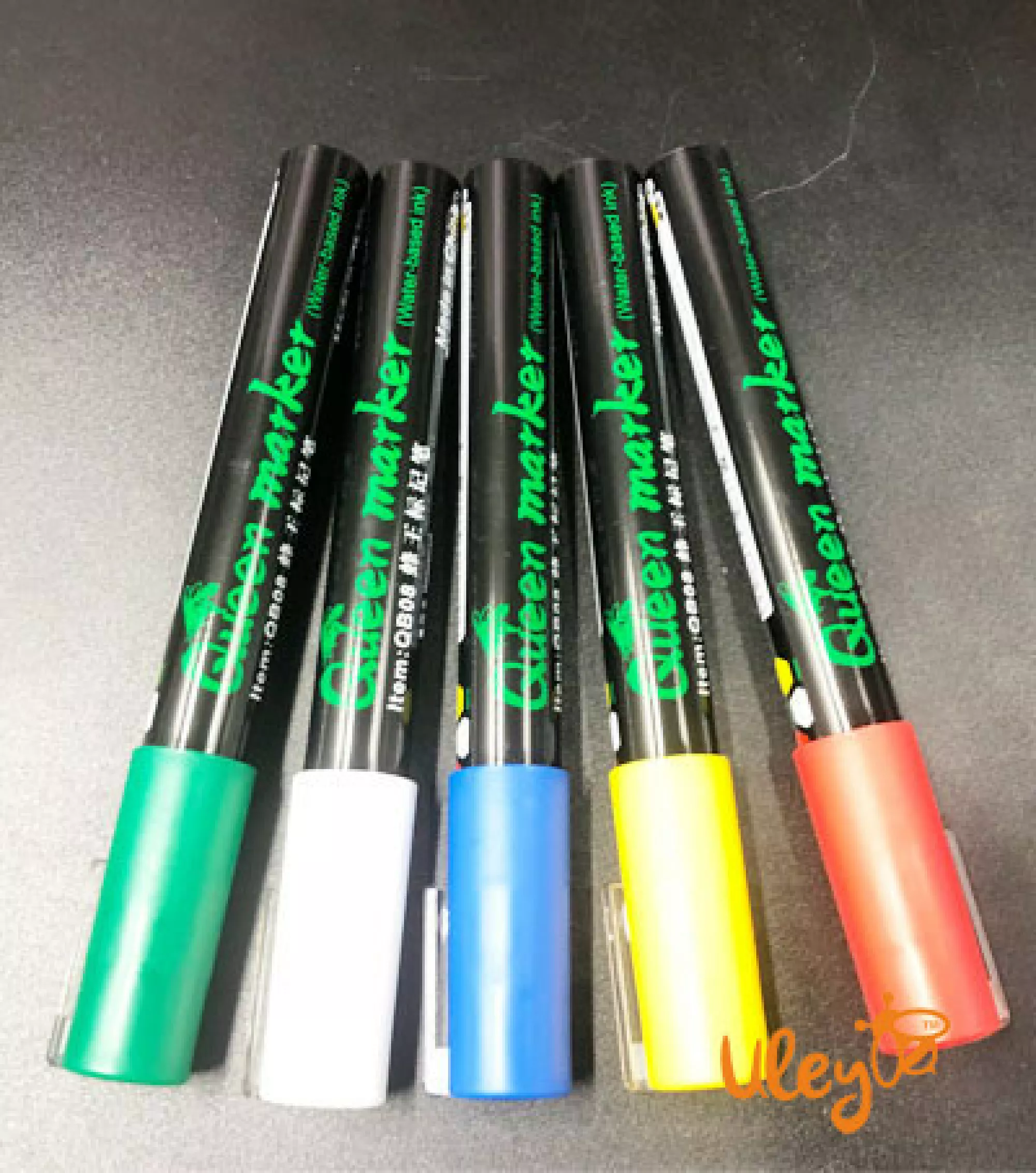 Набір Квін маркерів 5 кольорів. Для мітки маток (аналог Posca) (білий, червоний, синій, зелений, жовтий)