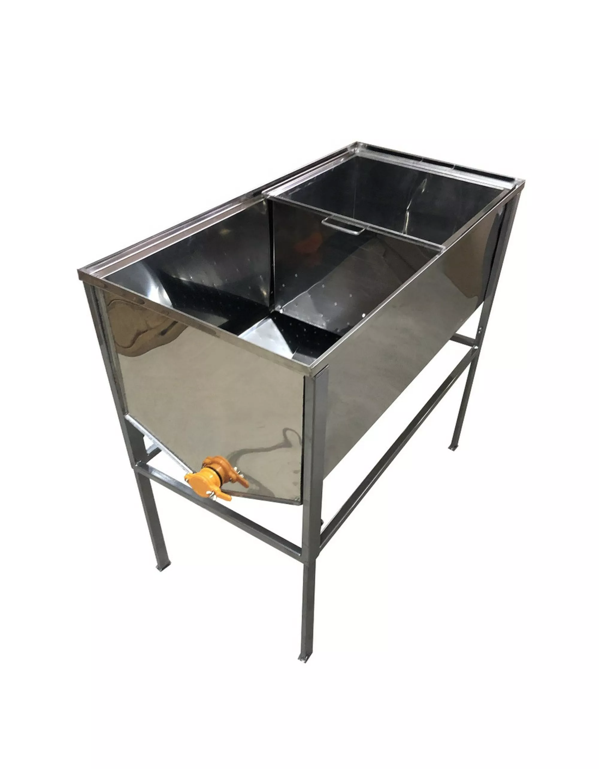 Стіл для розпечатування сот -1 метр. Глибокий кошик - пластиковий кран