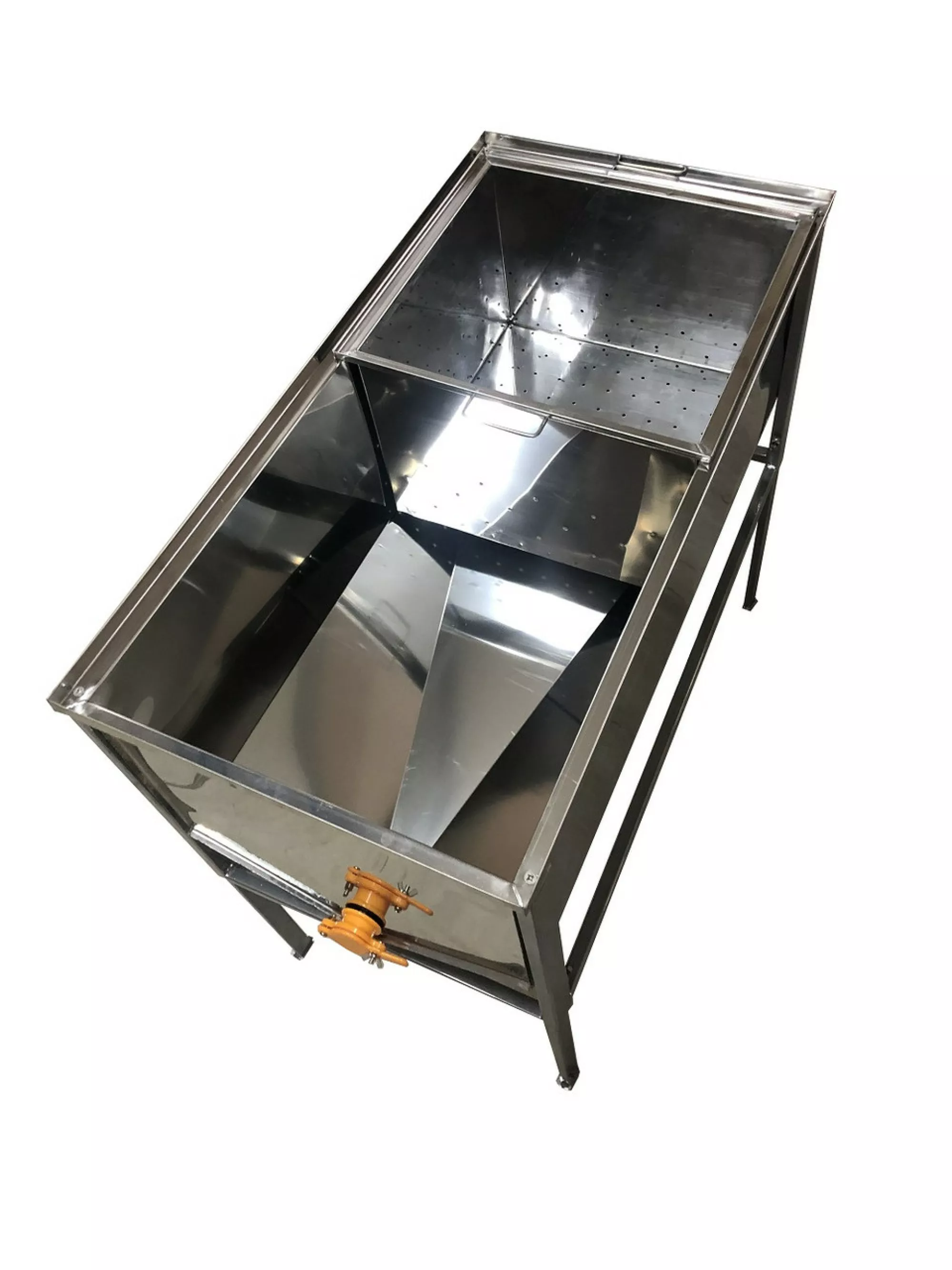 Стіл для розпечатування сот -1 метр. Глибокий кошик - пластиковий кран