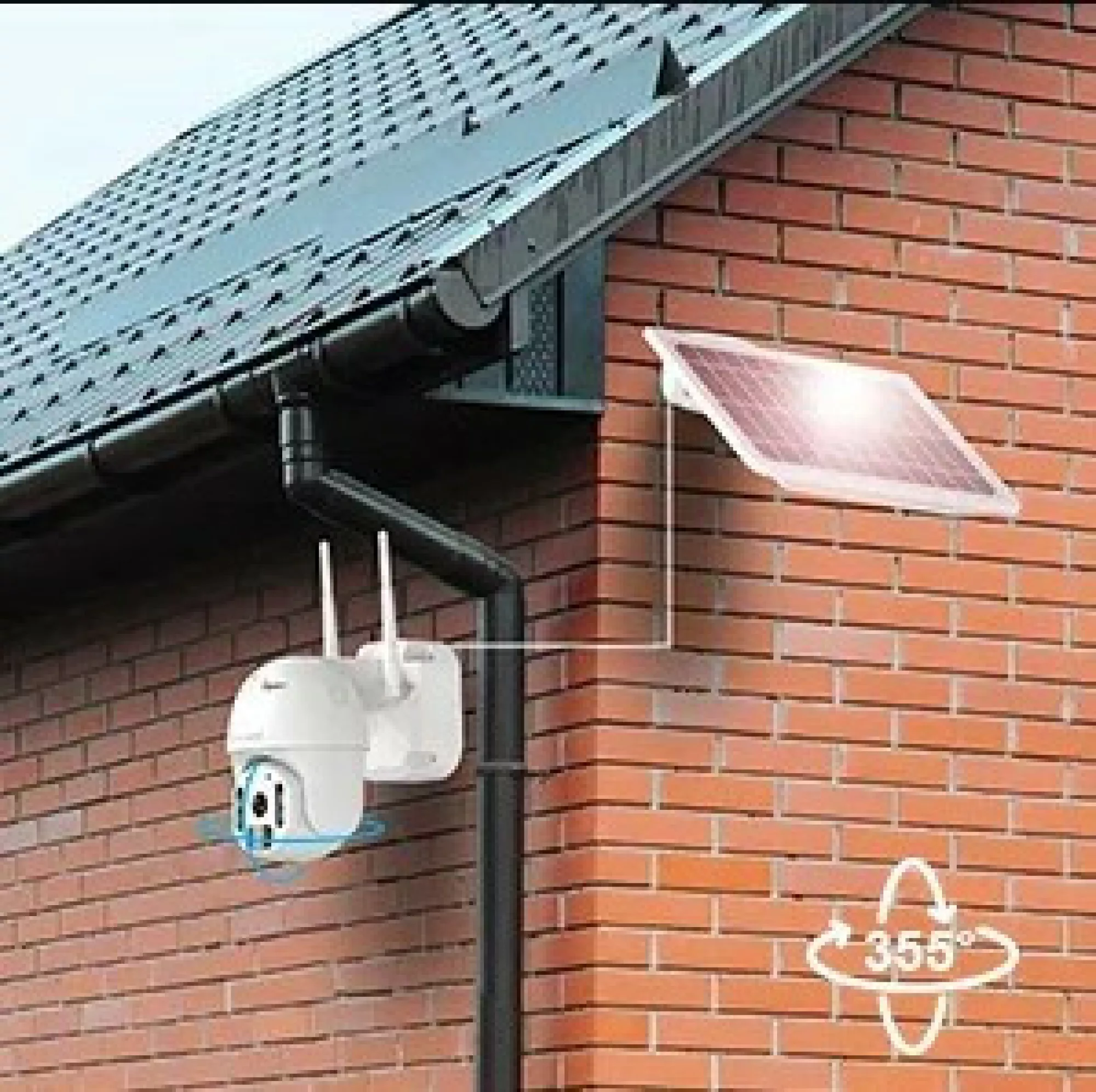 Вулична камера відеоспостереження WiFi + сонячна панель