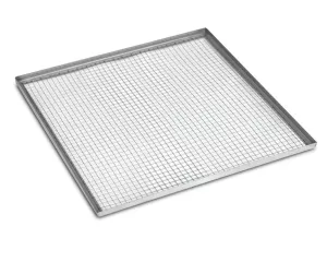 Лоток із харчової нержавіючої сталі з бортиками (500х500 мм).