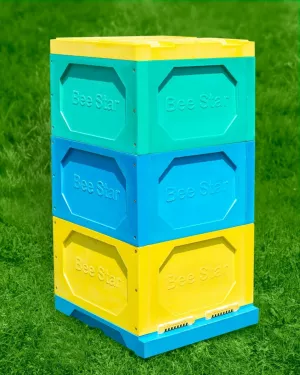 Вулик ППУ «BeeStar» (3 корпуси Дадан на 12 рамок) – кольоровий