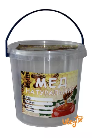 Етикетка «Мед натуральний», прямокутна 7х10 см (самоклейка) — 100шт.