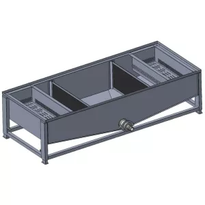 Бак-відстійник 60 літрів, горизонтальний під медогонку. З фільтром