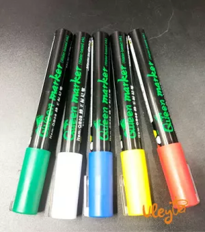 Набір Квін маркерів 5 кольорів. Для мітки маток (аналог Posca) (білий, червоний, синій, зелений, жовтий)