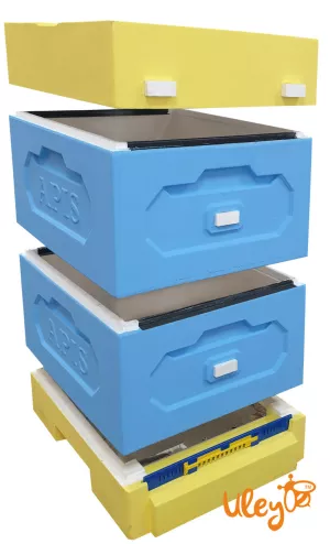 Вулик ППС, 2 корпуси «Рута 230 мм» на 10 рамок, сітчасте дно, високий дах