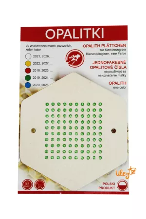 Мітки Номерні (1-99) опалитові, зелений колір 2024, 2029. Лисонь Польща