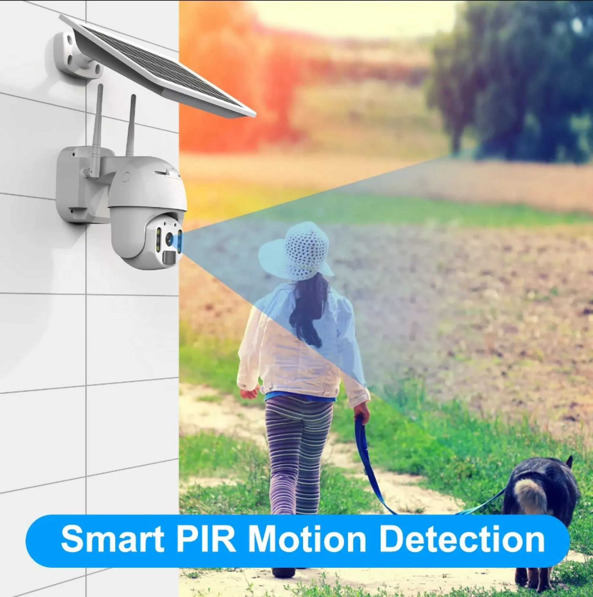 Вулична камера відеоспостереження WiFi + сонячна панель