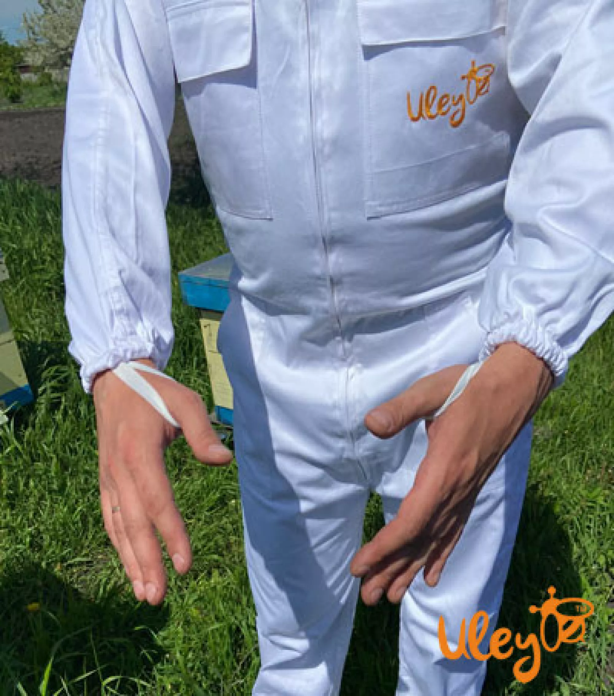 Комбінезон бджоляра (білий) з маскою "Євро". Пакистан, розміри XS, S