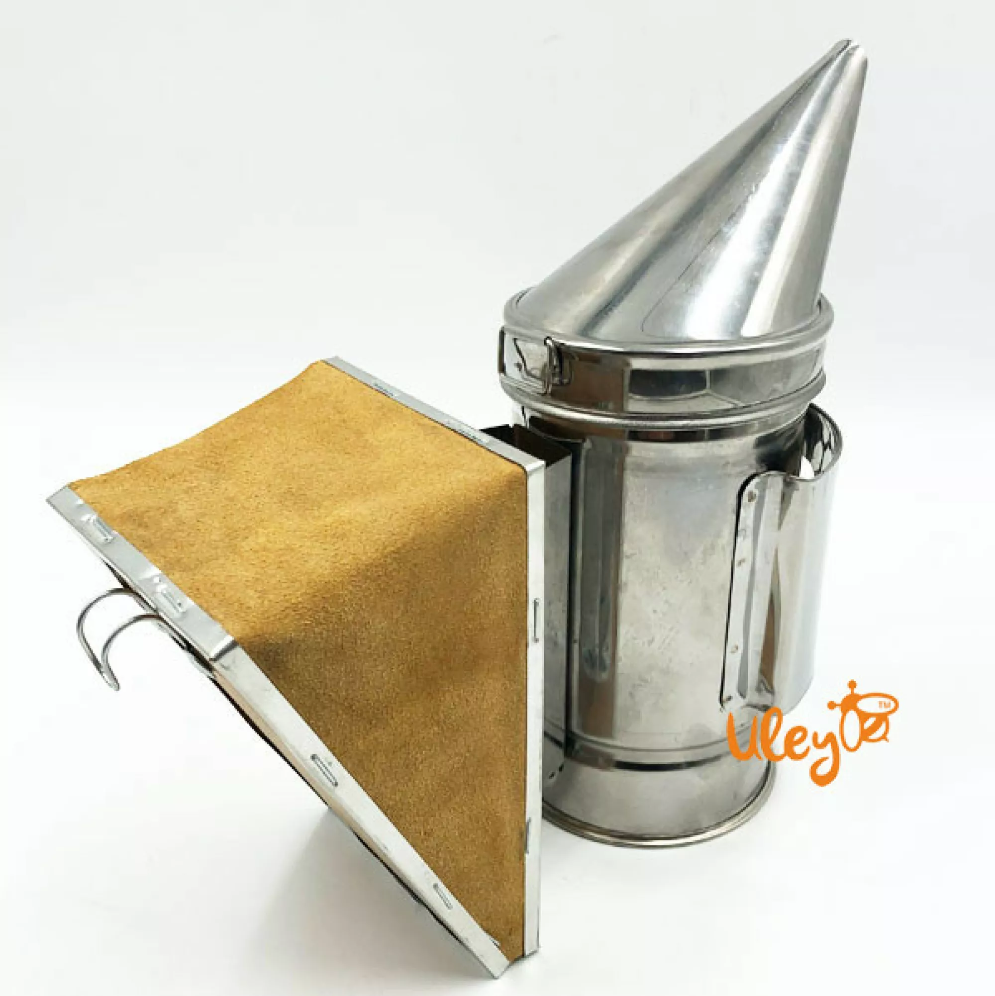 Димар пасічний нержавіючий, з огородженням із листового металу. Міх знімний шкіряний