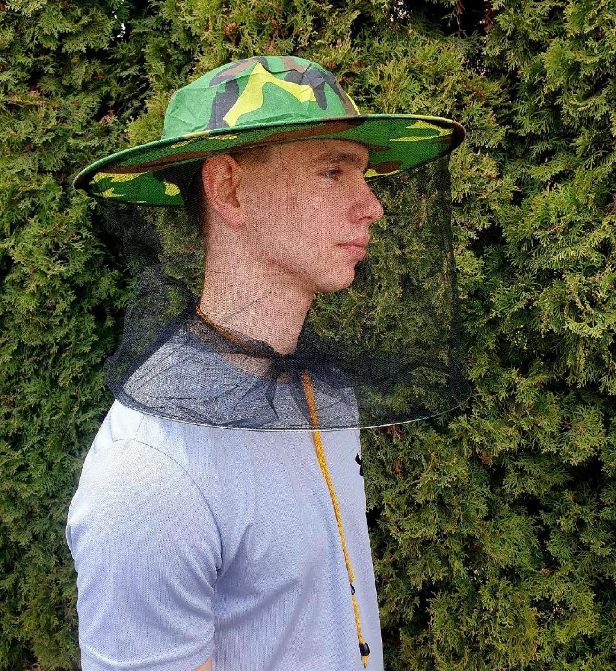 Маска бджоляра камуфляжна (сітка по колу)