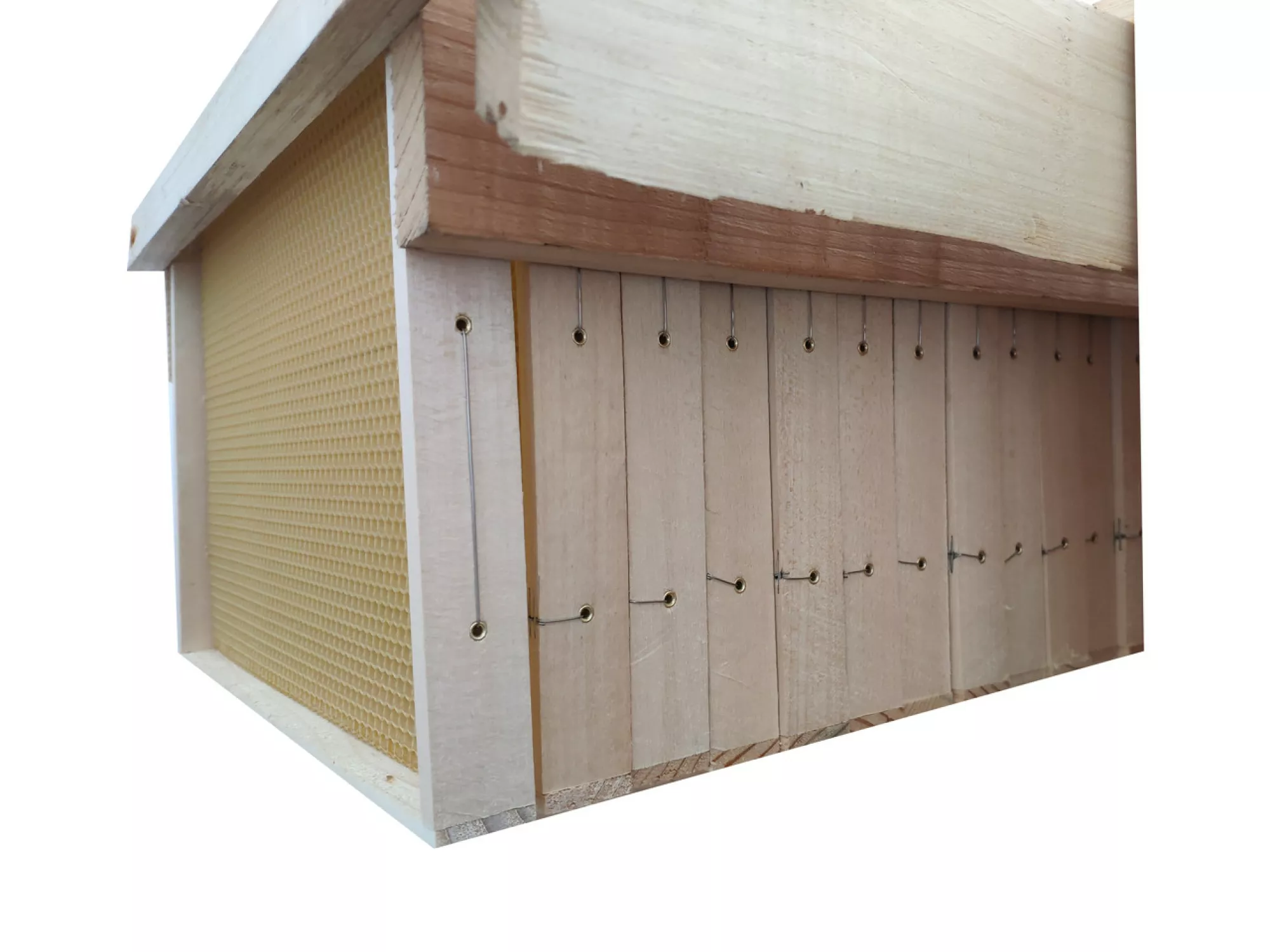 Українська напіврамка 214мм, без роздільника гофмана, навощена вощиною КиївБджолопром. – 10 шт. P0001