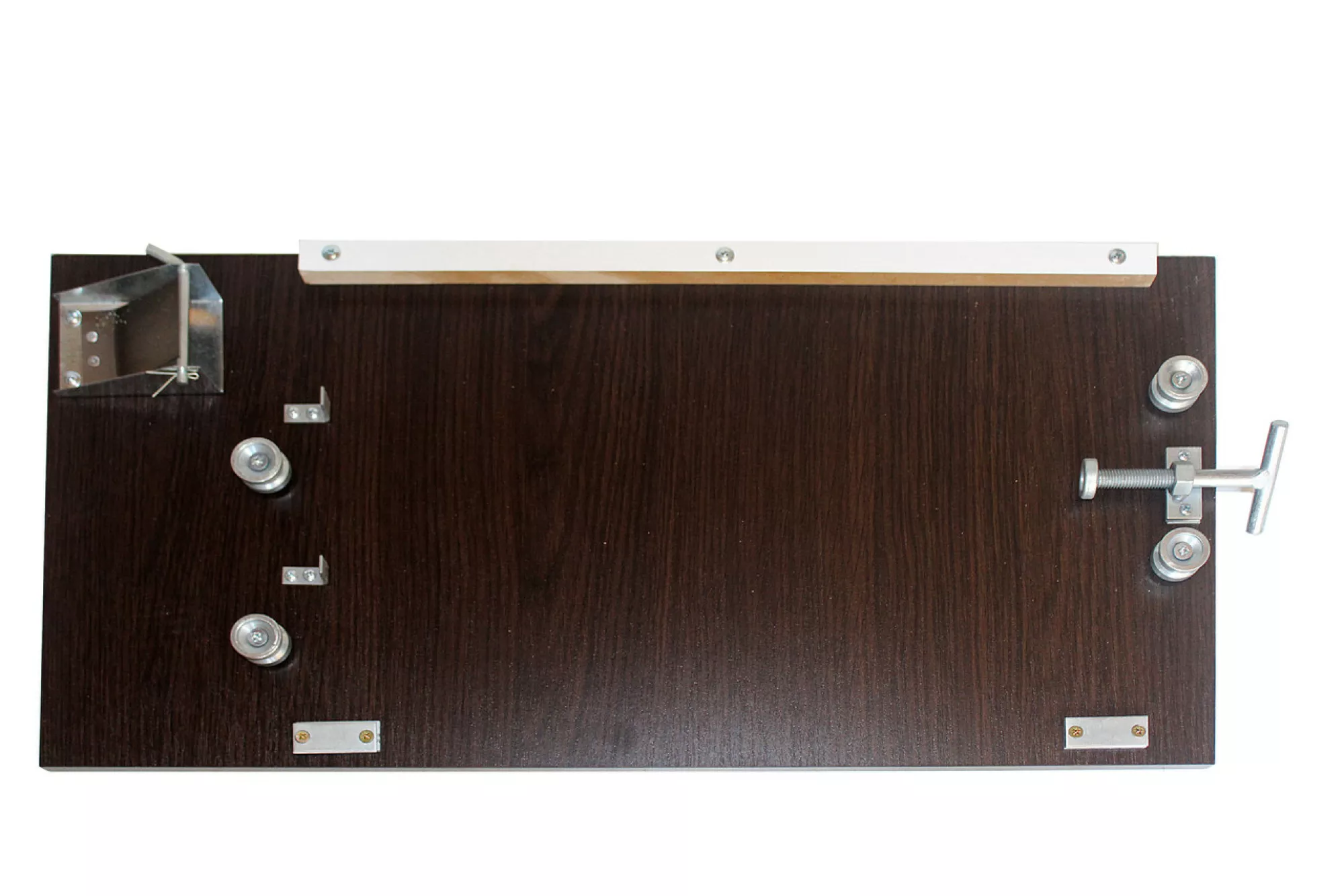 Комплект для збирання бджолиних рамок (дирокол, кондуктор, пристрій для натяжки дроту)