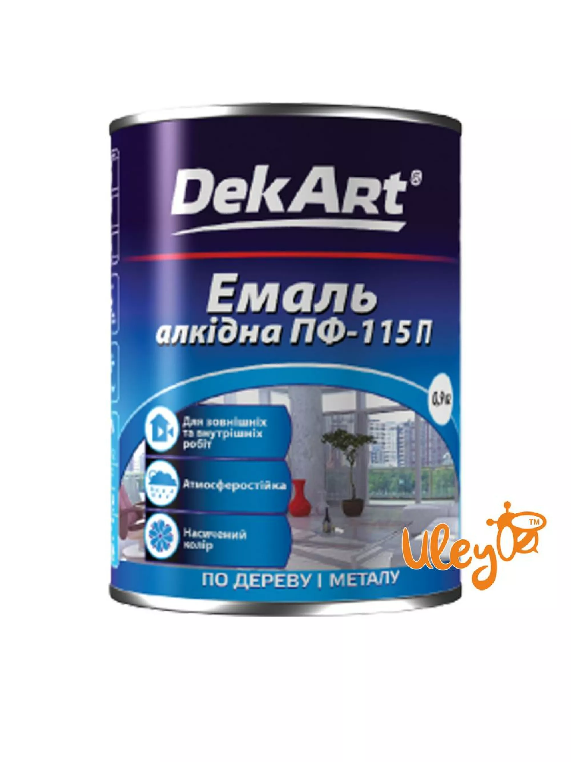 Фарба для вуликів, емаль алкідна ПФ-115 TM DekArt. Синя - 2,8 кг