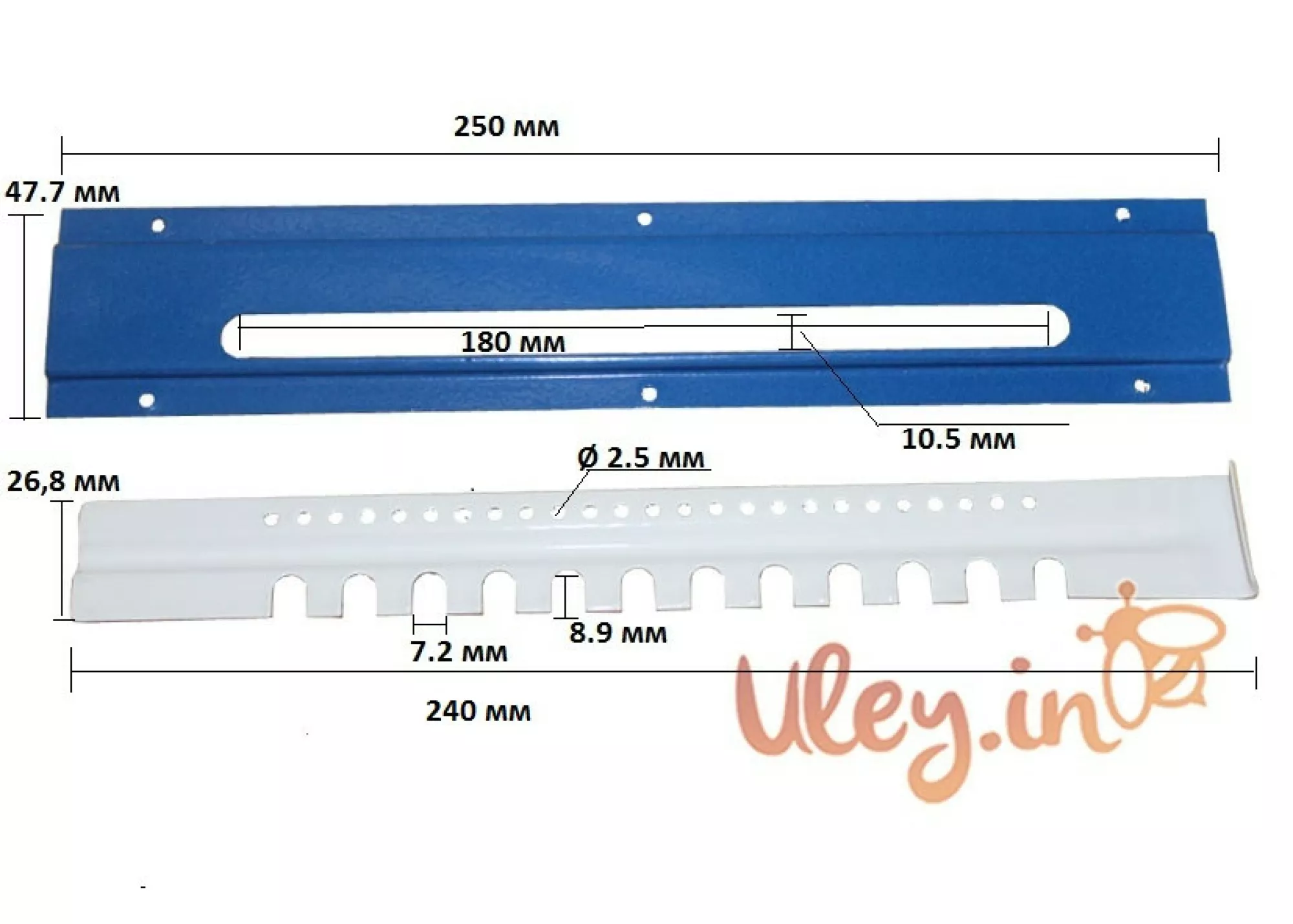 Летковий загороджувач ПОЛІМЕРНИЙ 2-х елементний нижній «МЅ»
