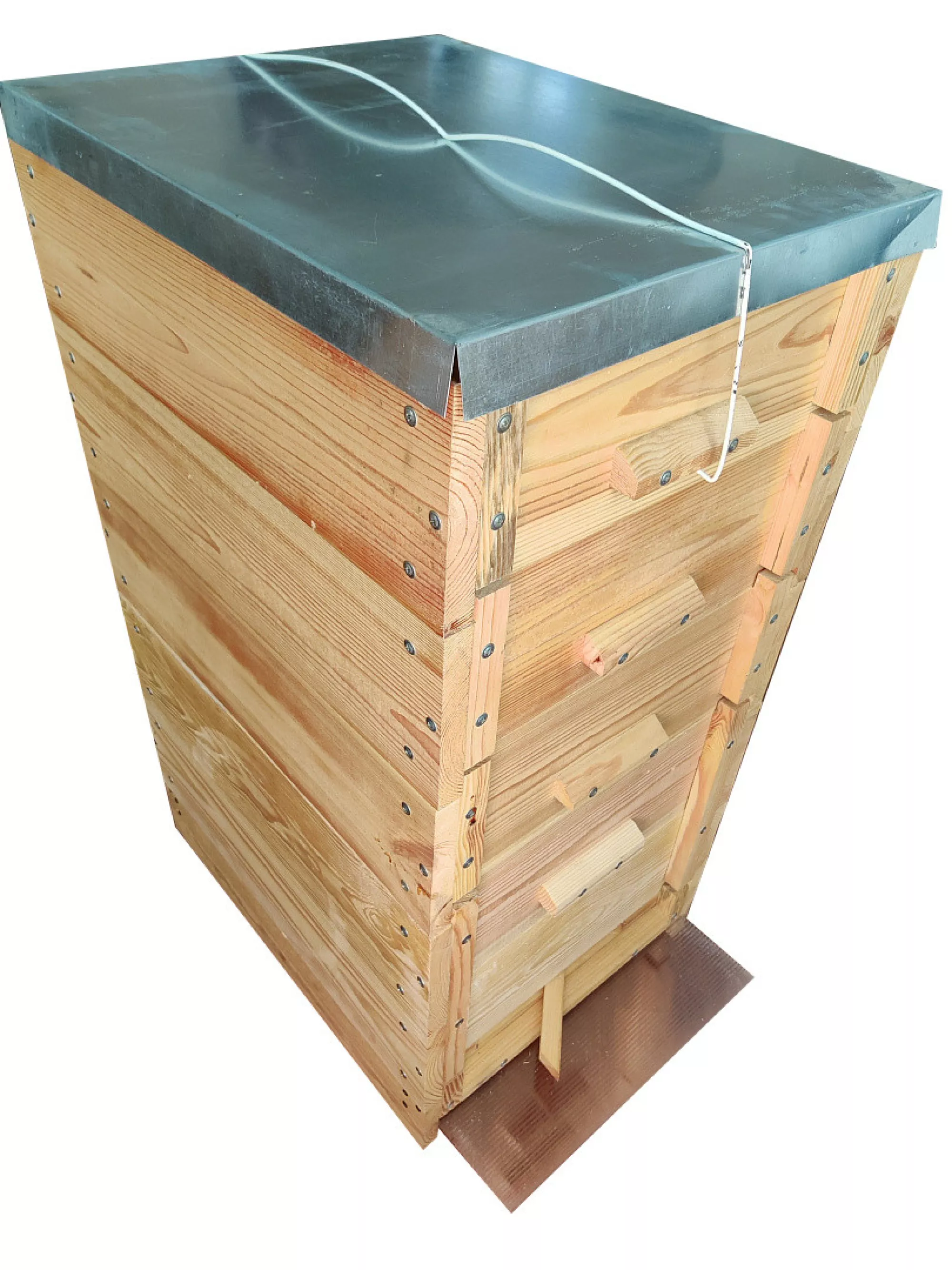 Вулик рогатий багатокорпусний, на 10 рамок, проварений у харчовому парафіні, гніздо на рамку 300