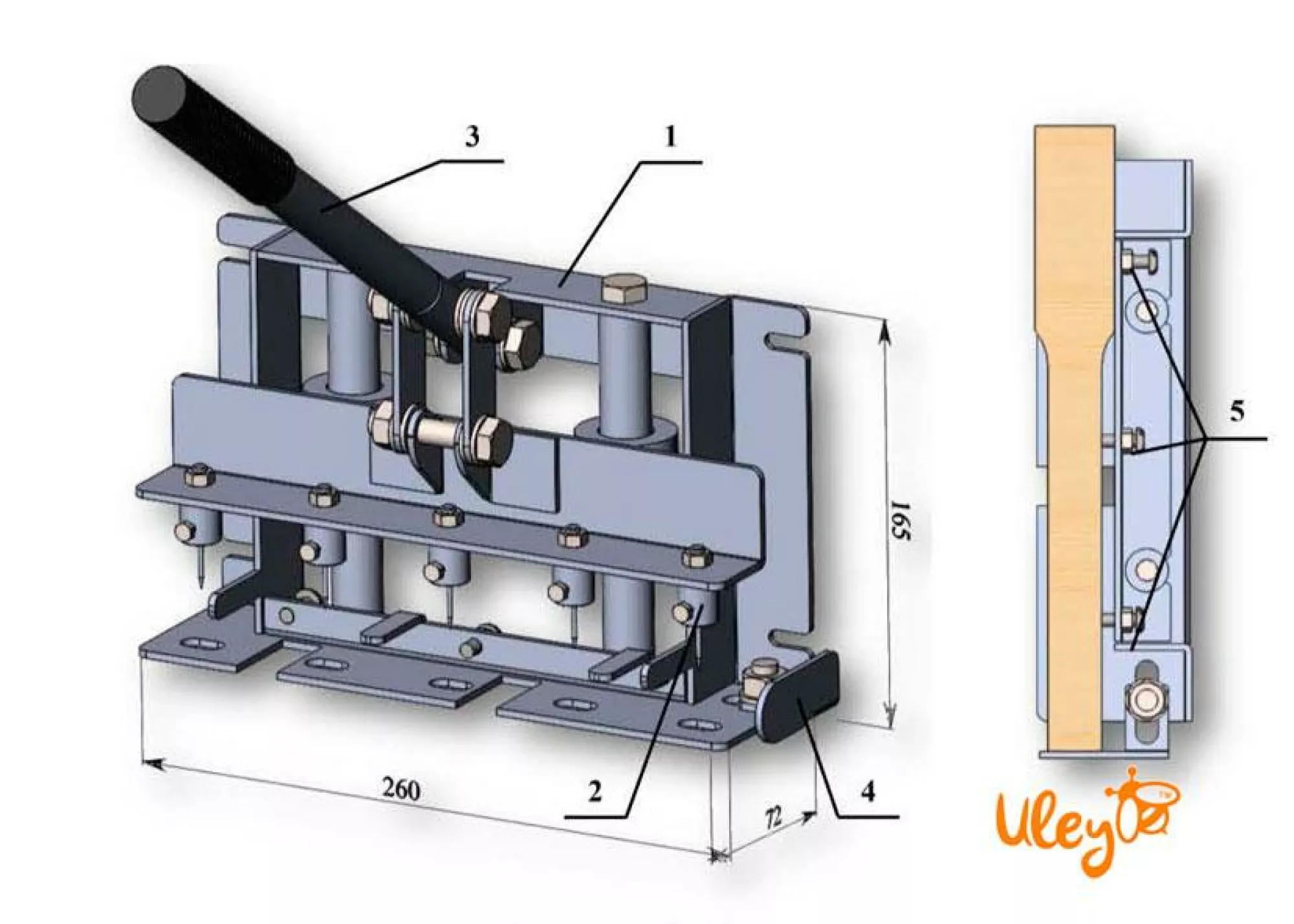 Діркопробивач пасічний універсальний в комплекті з втулками для рамок, 100г. (800шт.) 3х6.6 мм