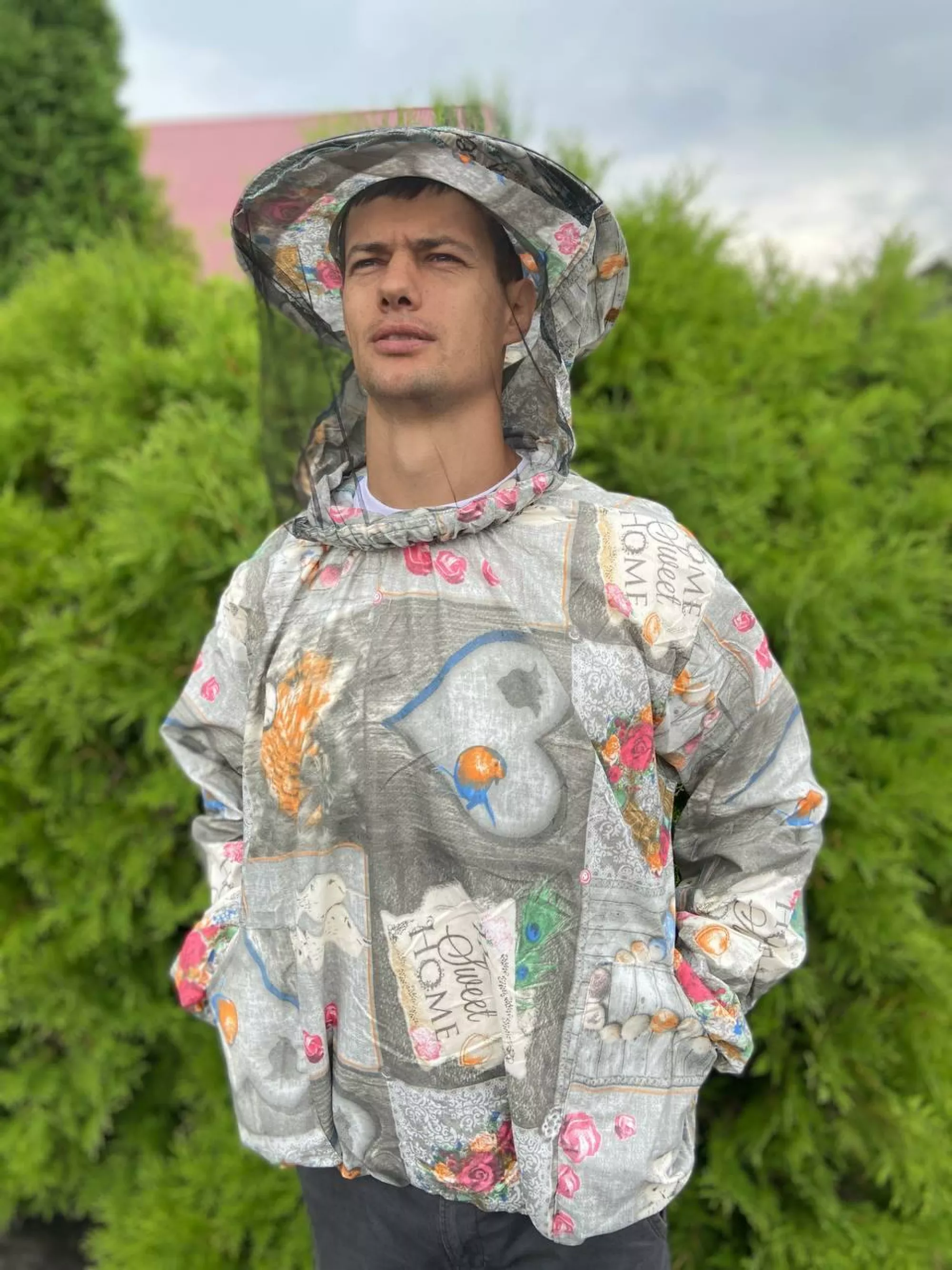 Куртка бджоляра ситцева з маскою