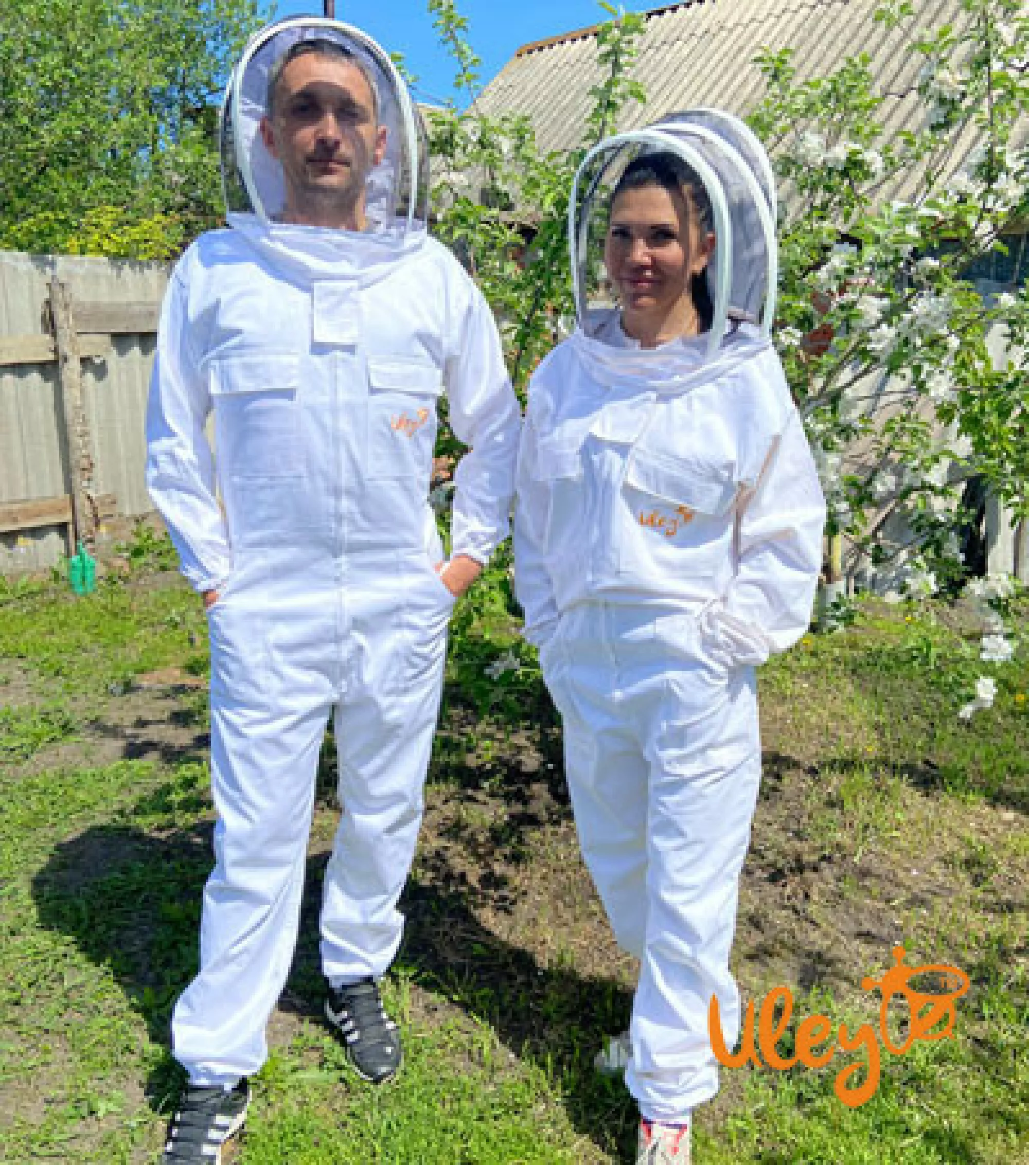 Комбінезон бджоляра (білий) з маскою "Євро". Пакистан, розміри XS, S