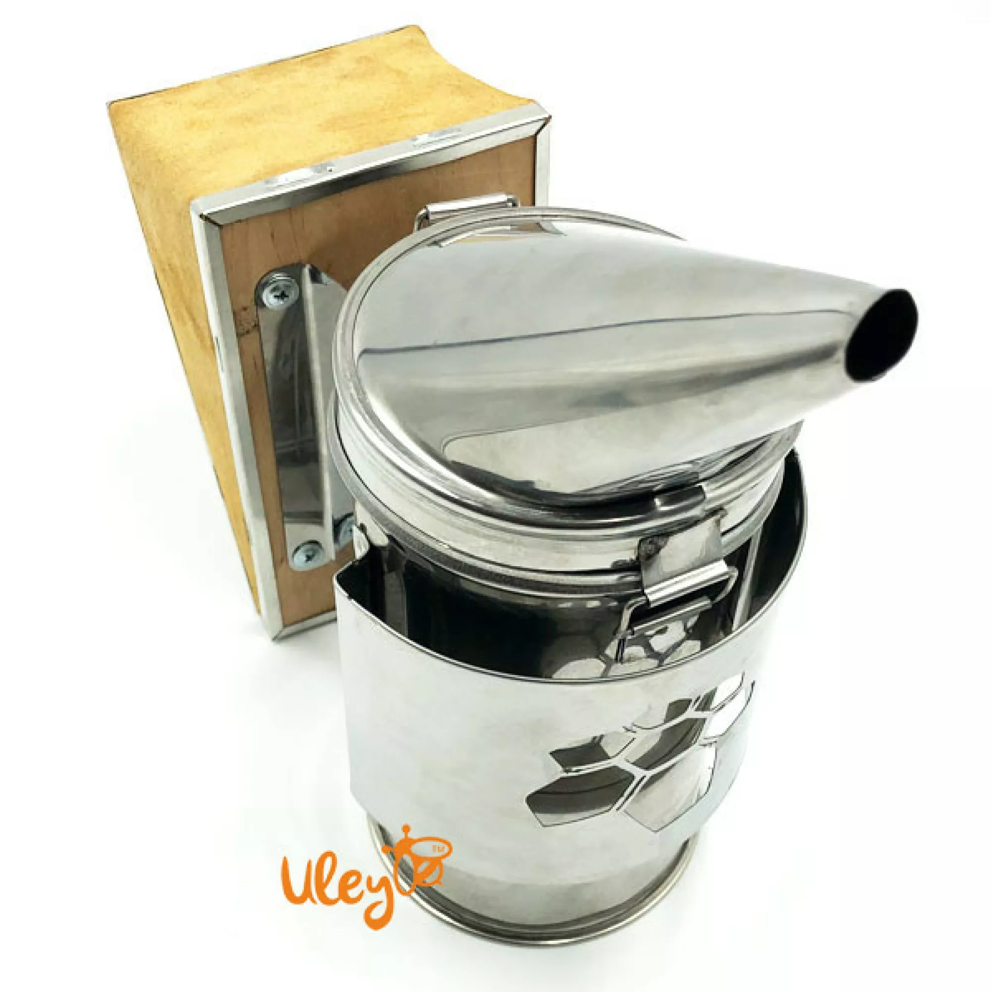 Димар пасічний нержавіючий, з огородженням із листового металу. Міх знімний шкіряний