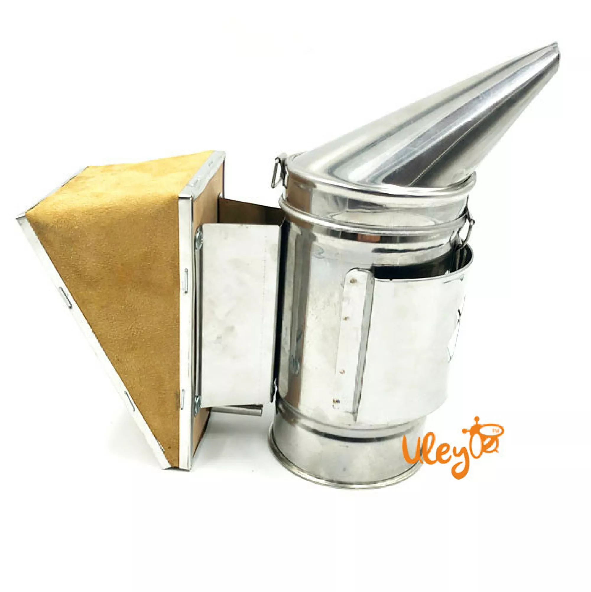 Димар пасічний нержавіючий, з огородженням із листового металу. Міх знімний шкіряний