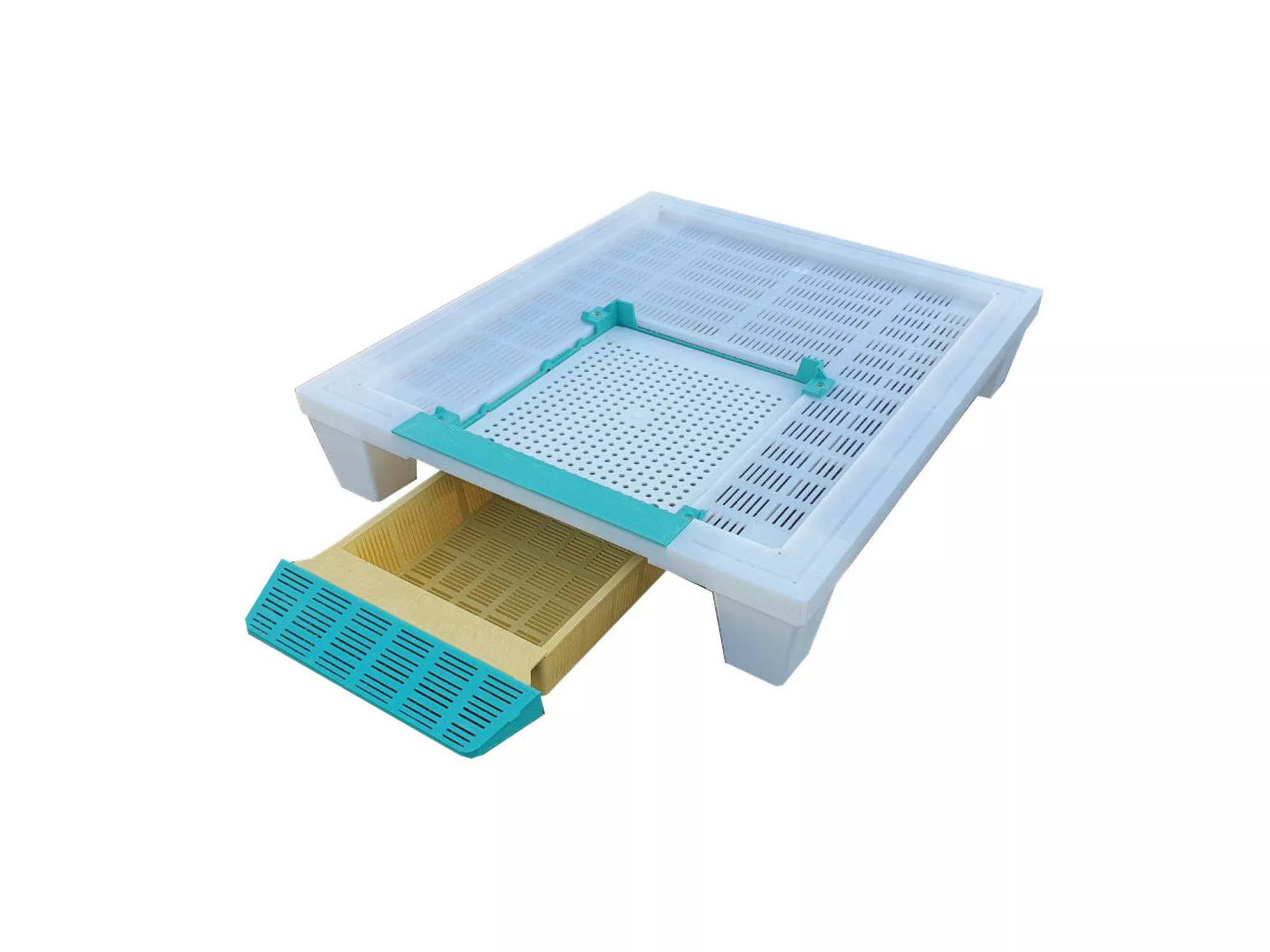 Пластикове Дно, сітчасте з пыльцесборником, на 10-ти рамковий вулик