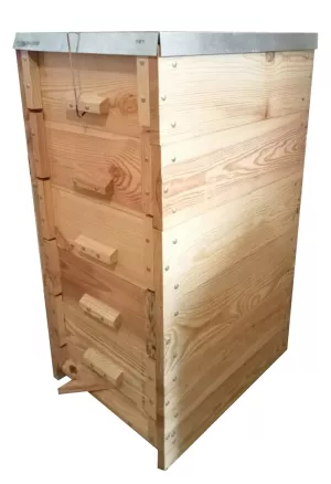 Вулик рогатий багатокорпусний, на 10 рамок, проварений у харчовому парафіні, на рамку 145