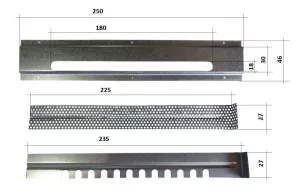 Летковий загороджувач 3-х елементний нижній