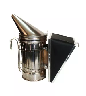 Димар пасічний з Нержавіючої сталі, міх знімний зі шкірозамінника. Огорожа з прута Ø 2