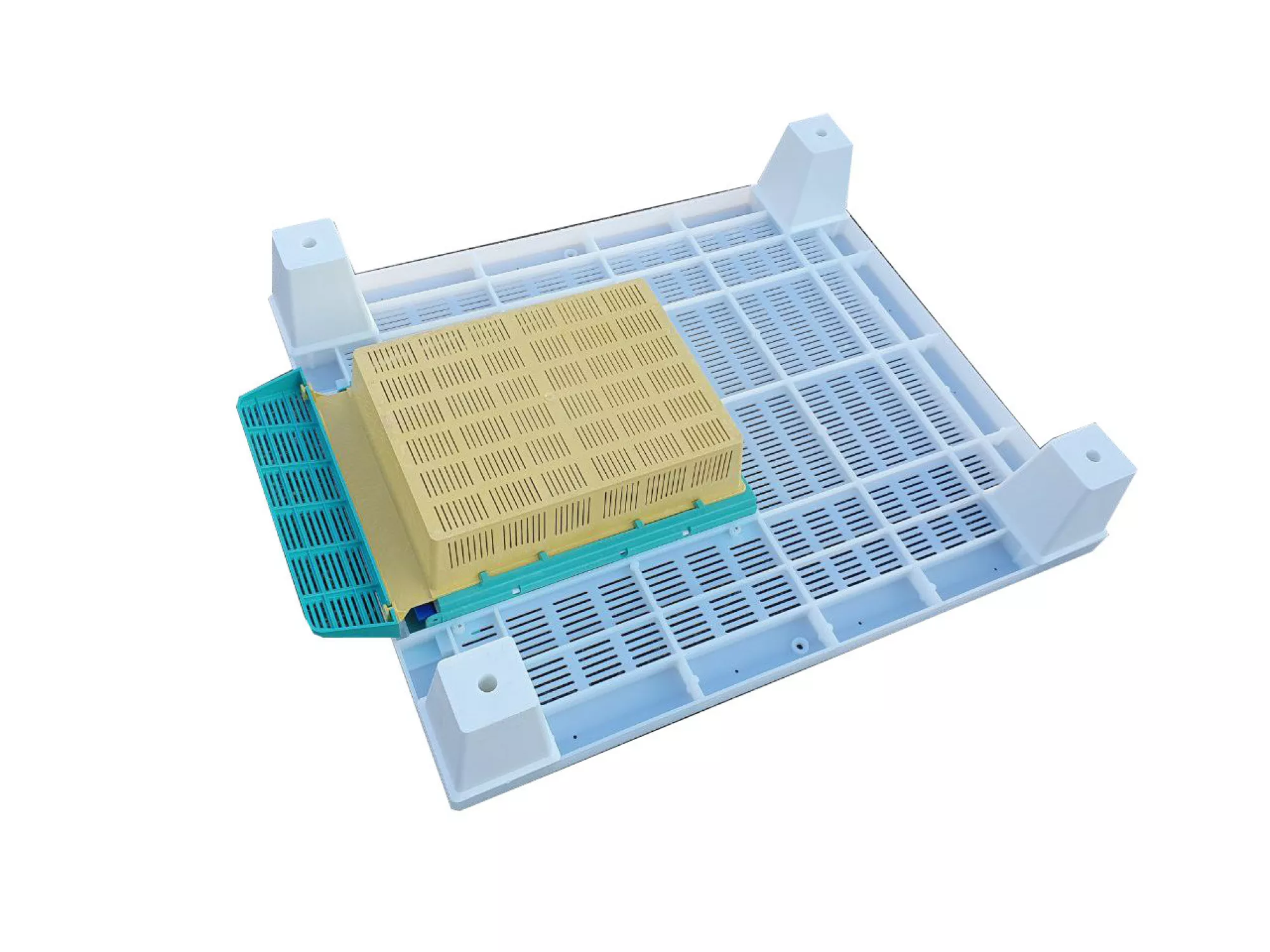 Пластикове Дно, сітчасте з пыльцесборником, на 10-ти рамковий вулик