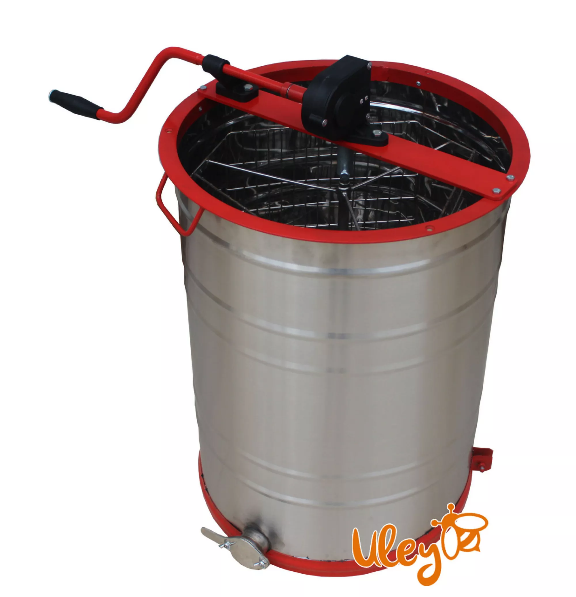 Медогонка 3-х Рамкову. Нержавіюча, НЕ поворотна Касети Нержавіючі. Ротор Нержавіючий