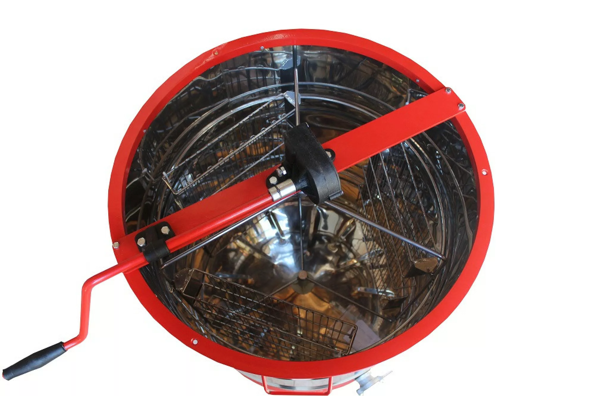 Нержавіюча медогонка (AISI 430) 3-х рамкова поворотна. Касети зварені, пофарбовані порошковою фарбою