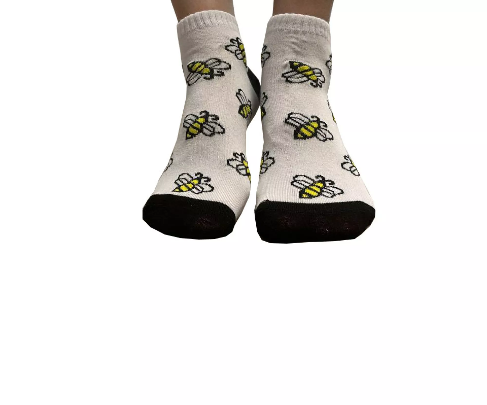 Шкарпетки жіночі "Білі з бджілками"