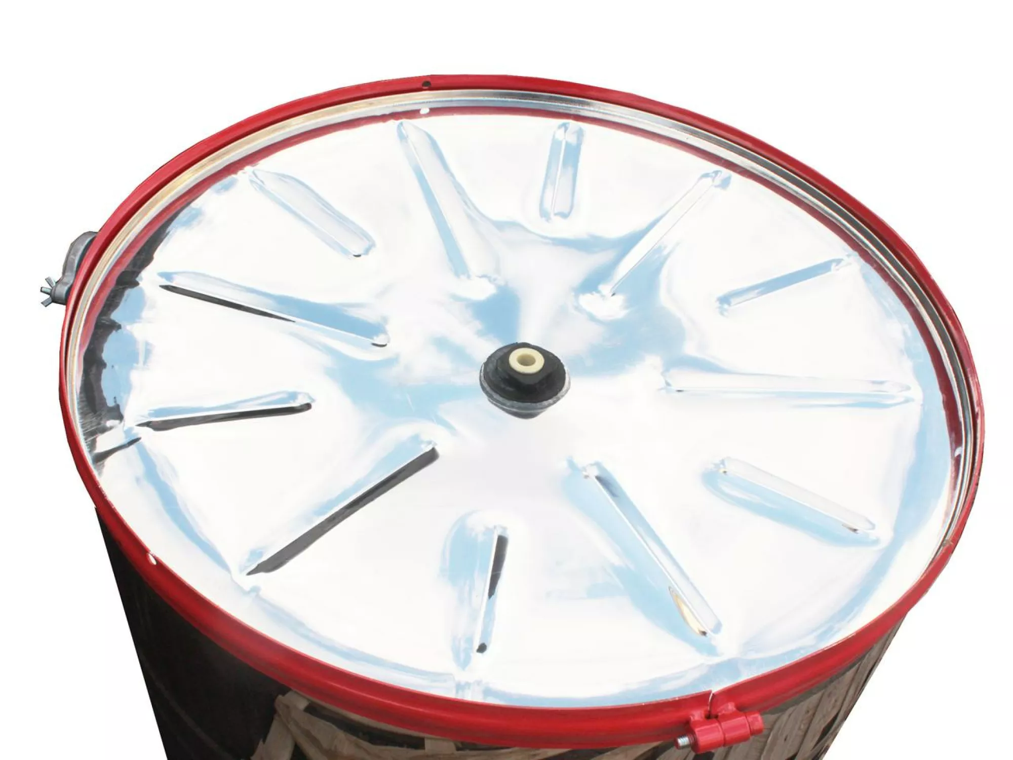 Нержавіюча медогонка з поворотом касет 2-х рамкова, касета зварна, пофарбована порошковою фарбою