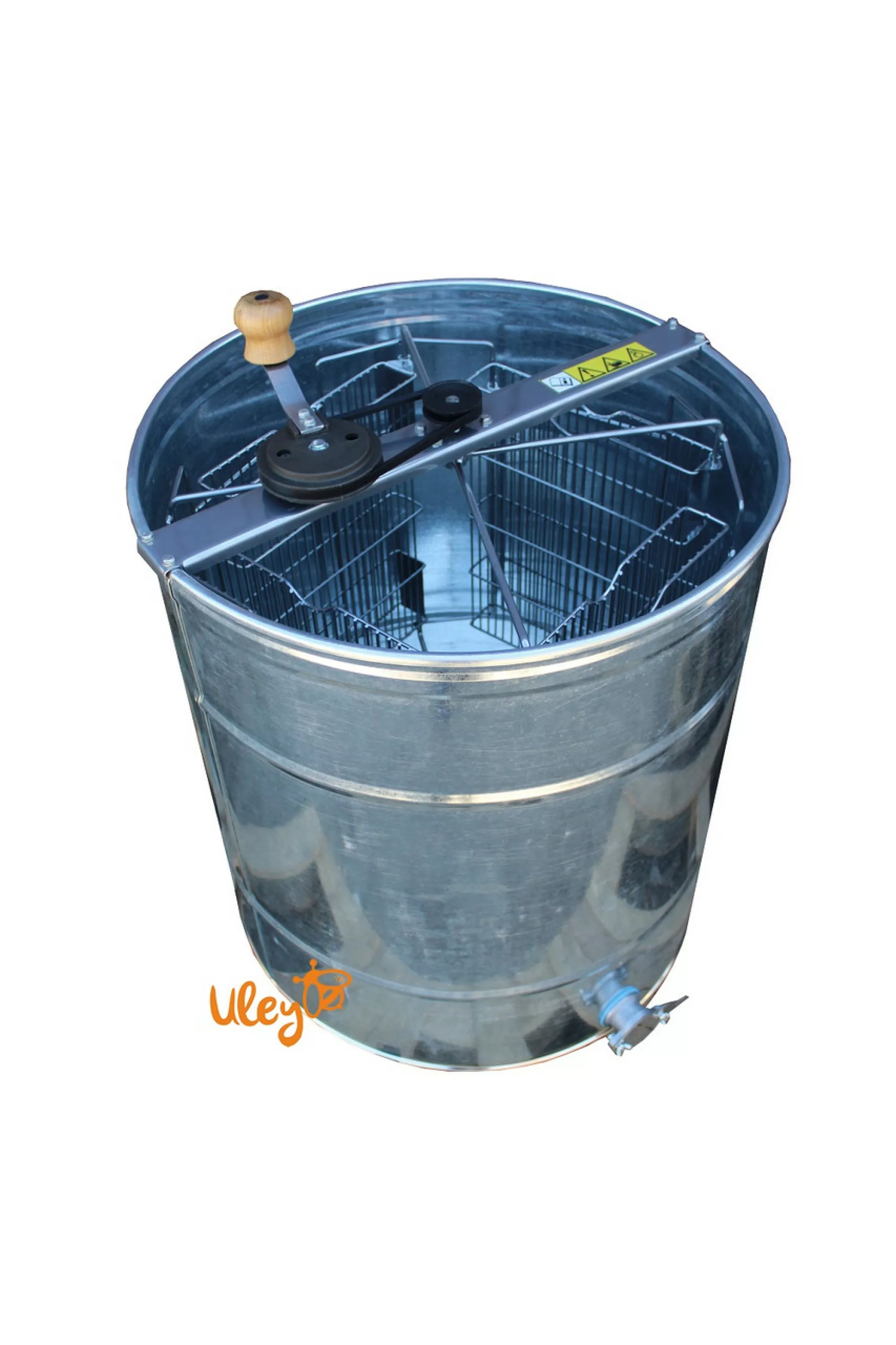 Оцинкована медогонка 4-х рамкову, поворотна. Ремінний привід