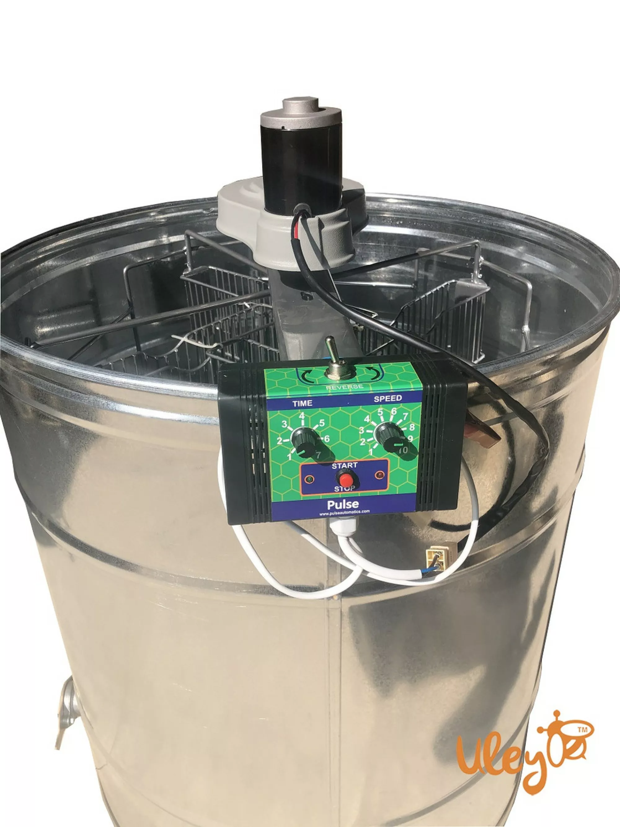 Оцинкована медогонка 4-х рамкову, поворотна. З ЕЛЕКТРОПРИВОДОМ "Pulse"