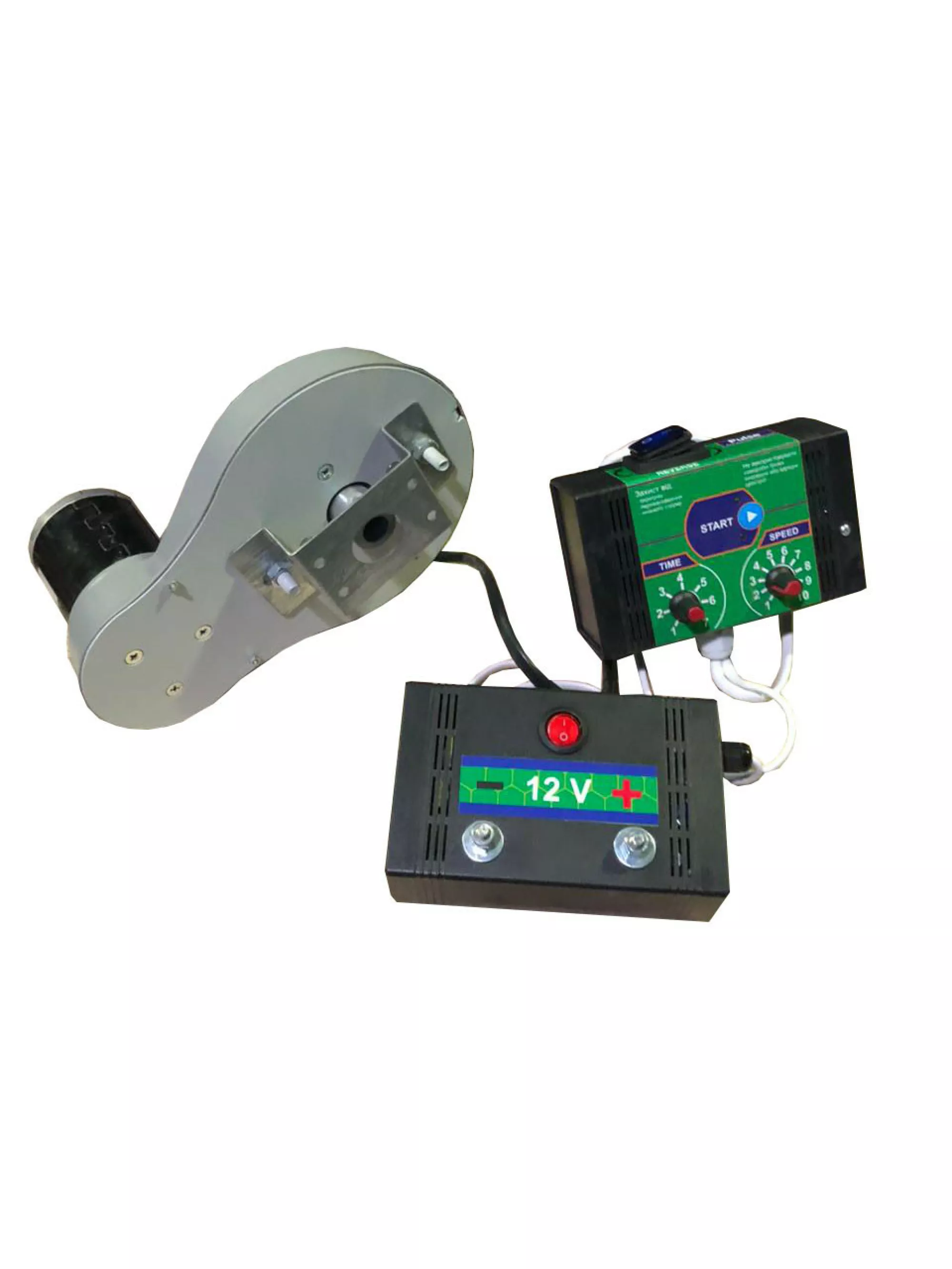 Електропривід ремінний для медогонки Pulse RD 1012М + Блок живлення Pulse 12 вольт, 100Вт 8А імпульсний