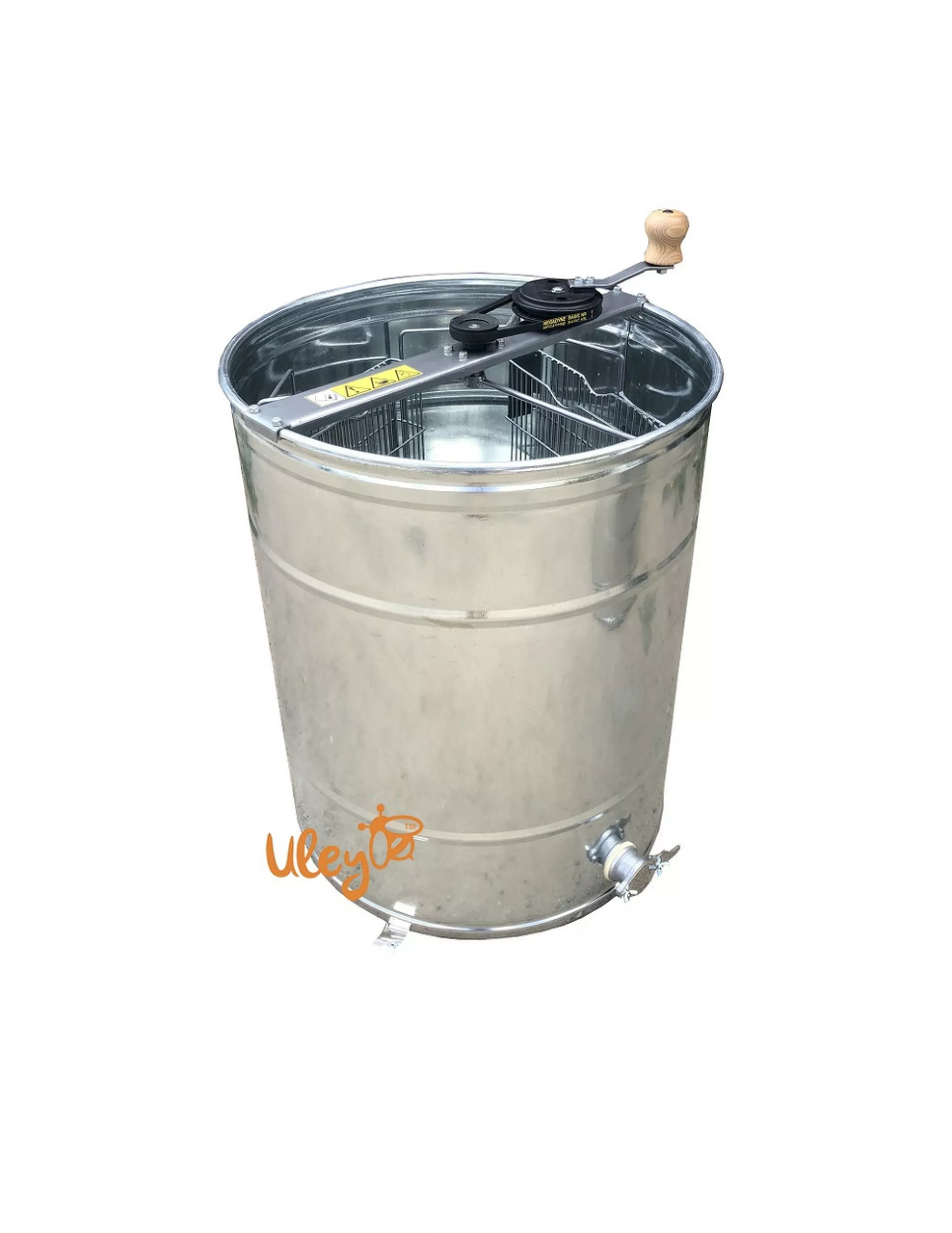 Оцинкована медогонка 3-х рамкова, поворотна. Ремінний привід